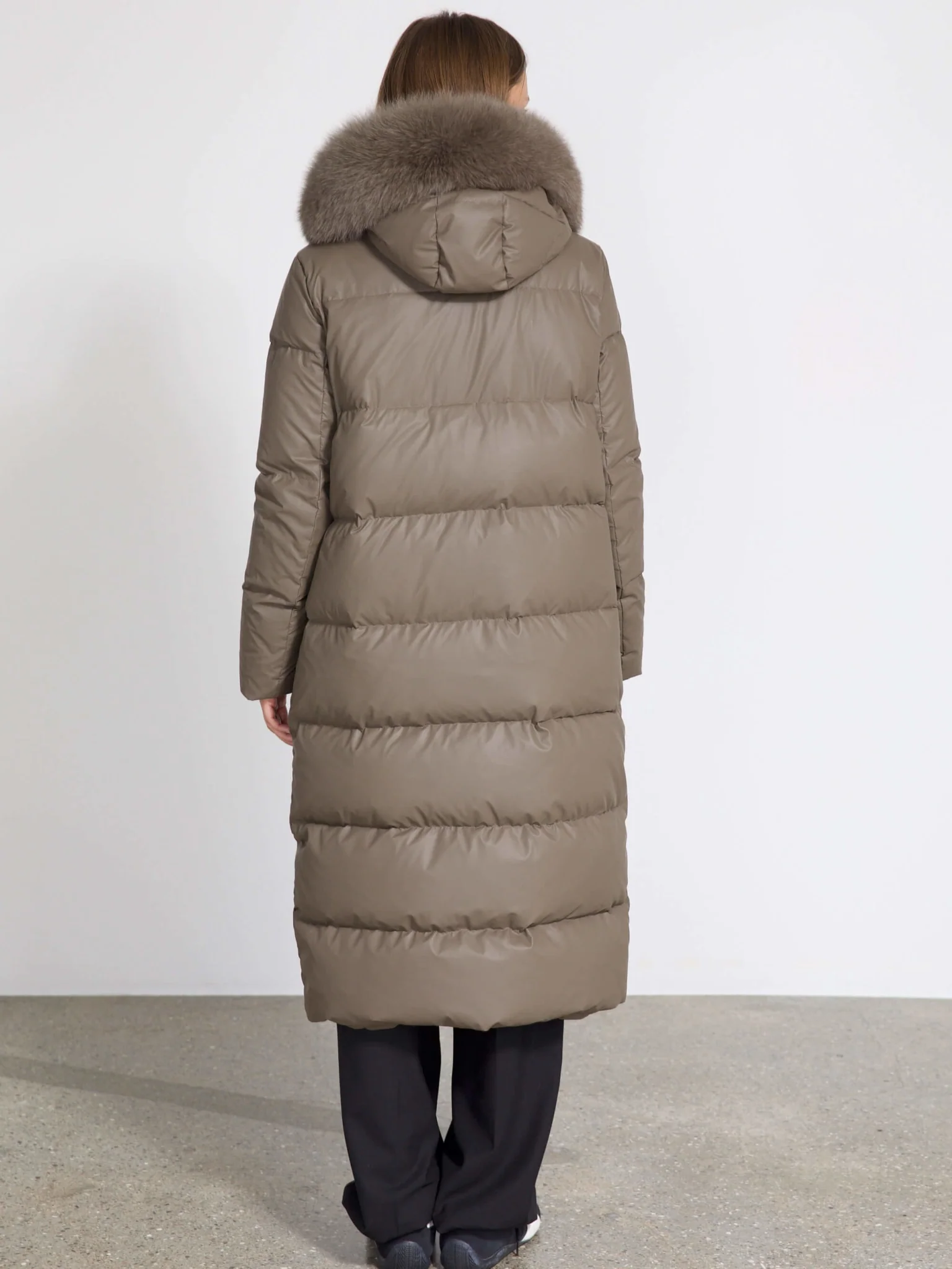 ALVA PUFFER COAT - GREY/BROWN - Image 4