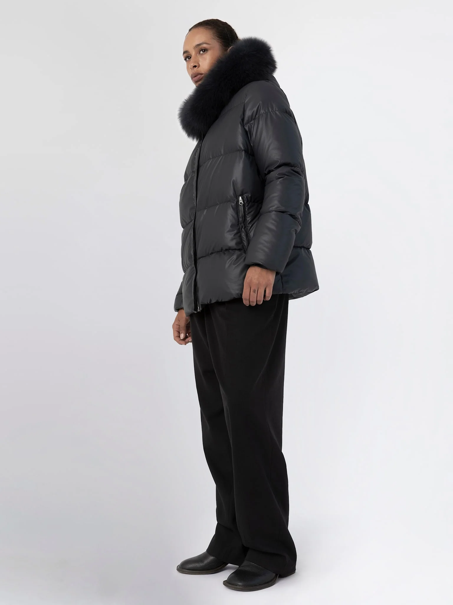 ALVA PUFFER JACKET - NAVY - Image 2