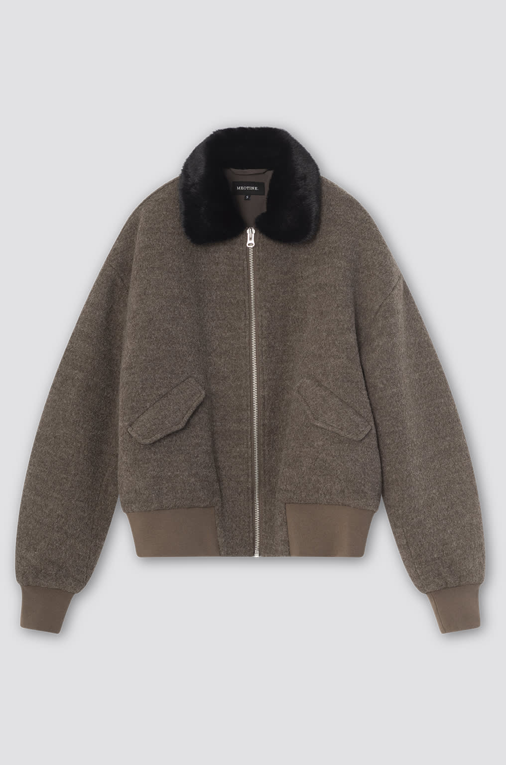 AVERY BOBMER JACKET - BROWN/BLACK - Image 9