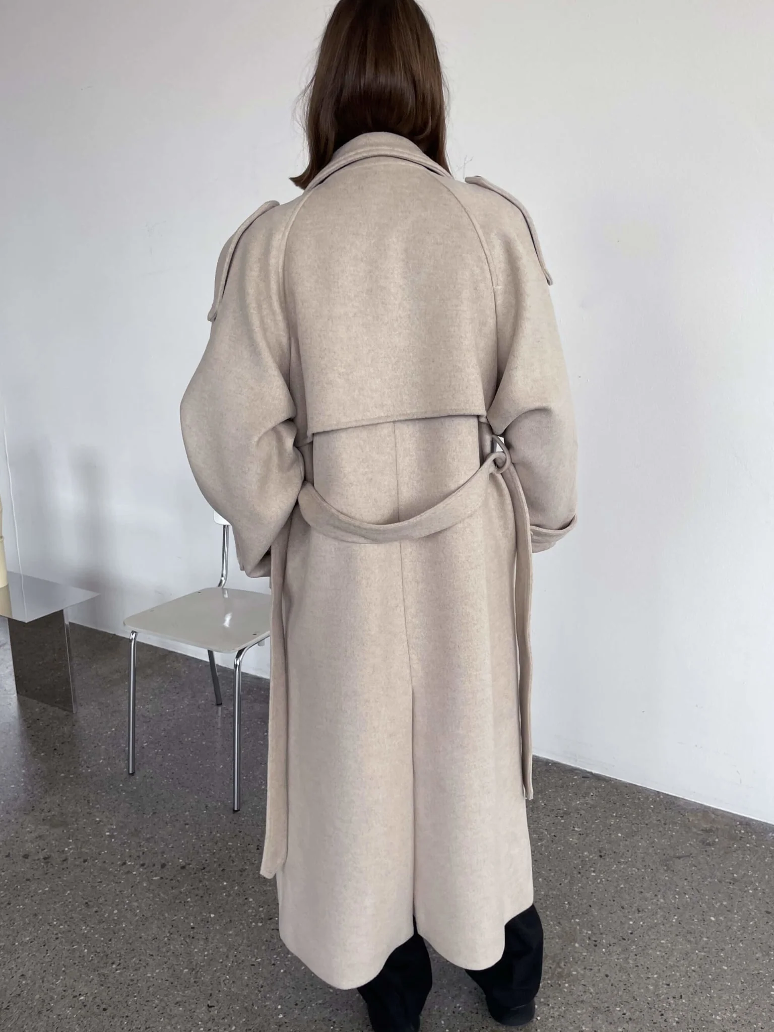 BEA WOOL COAT - BEIGE - Image 4