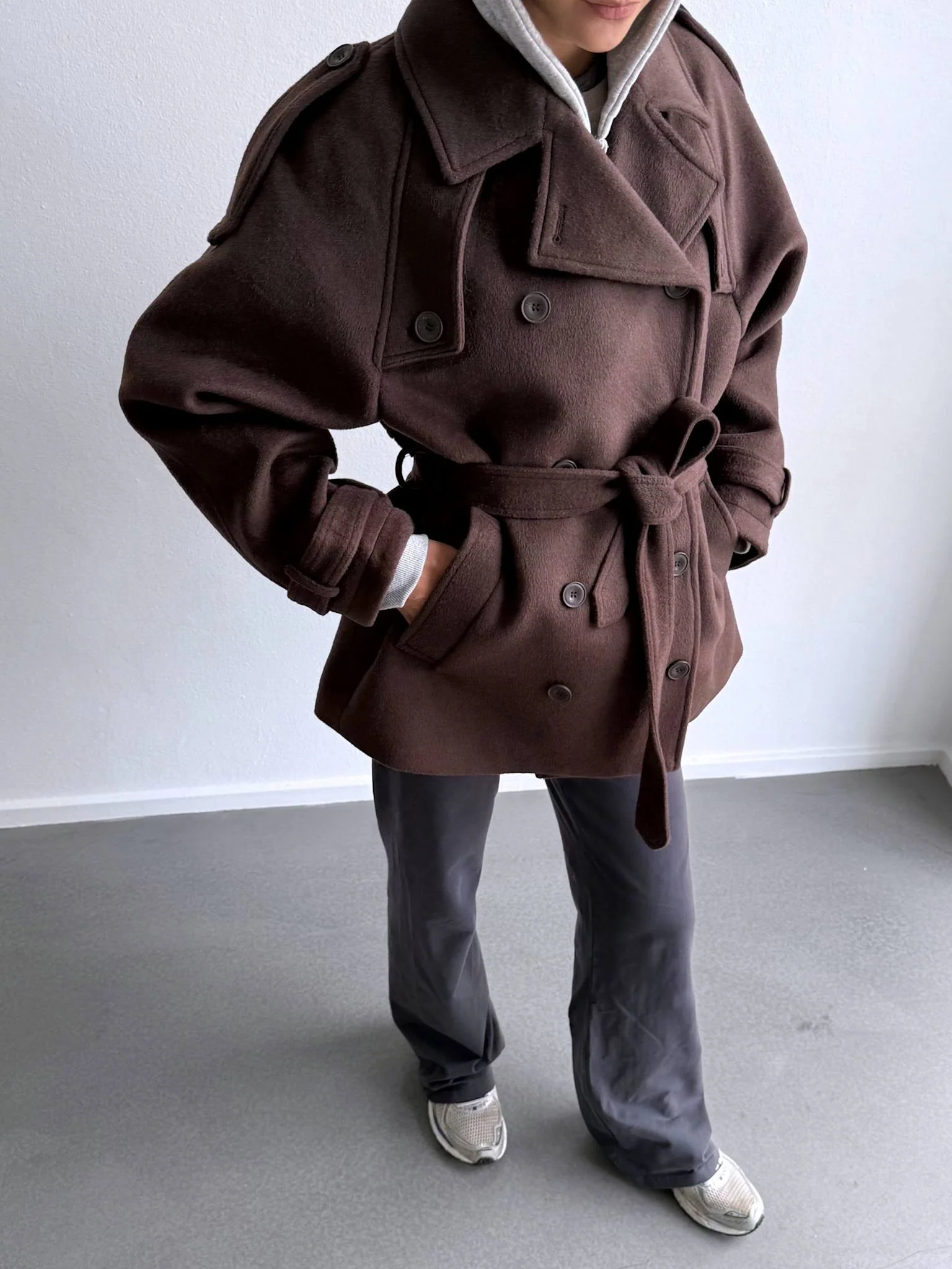 BEA WOOL JACKET - BROWN - Image 2