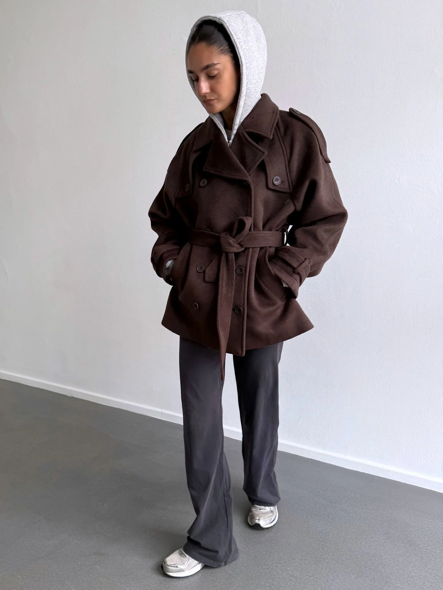 BEA WOOL JACKET - BROWN - Image 4