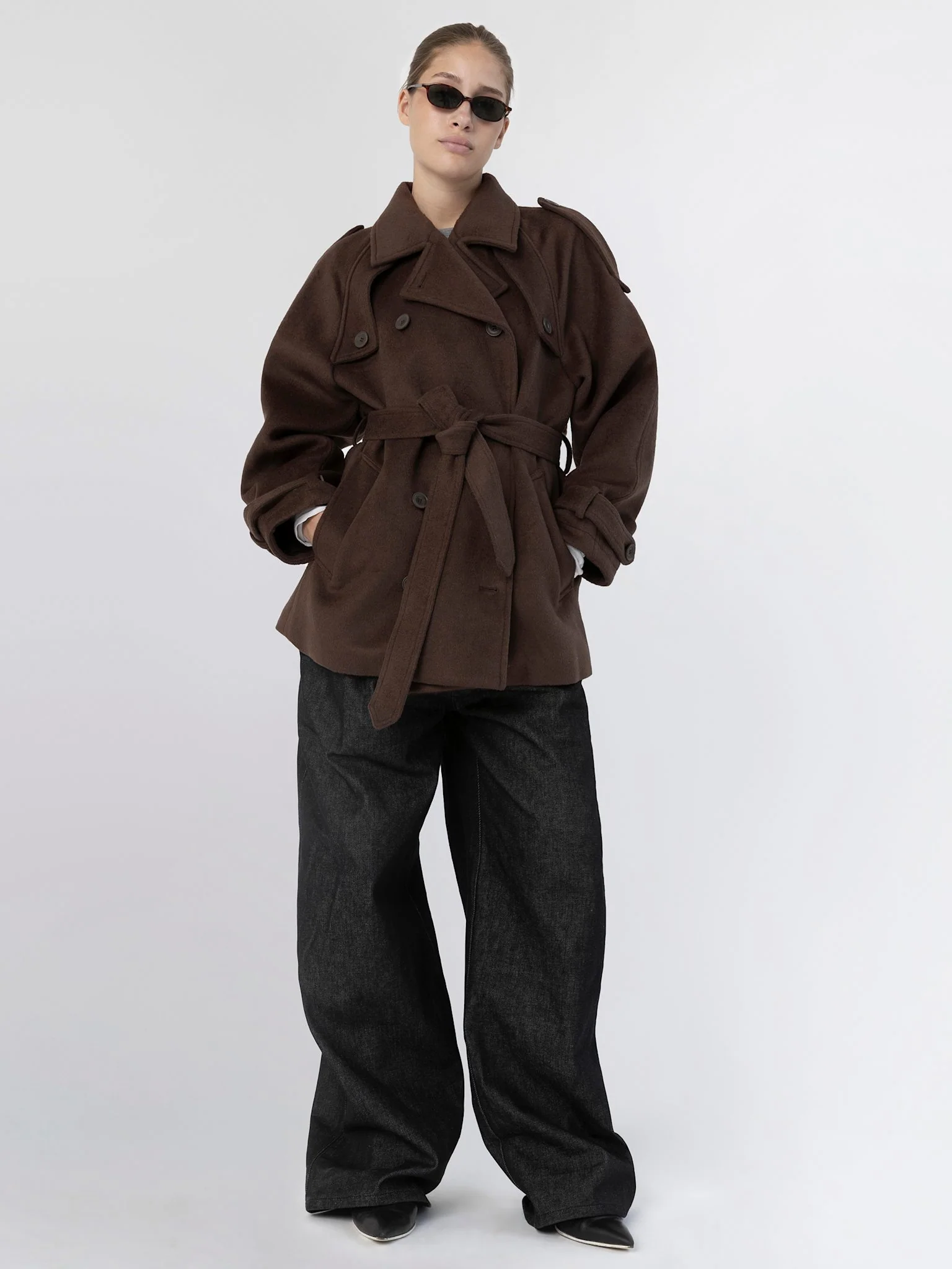 BEA WOOL JACKET - BROWN - Image 5