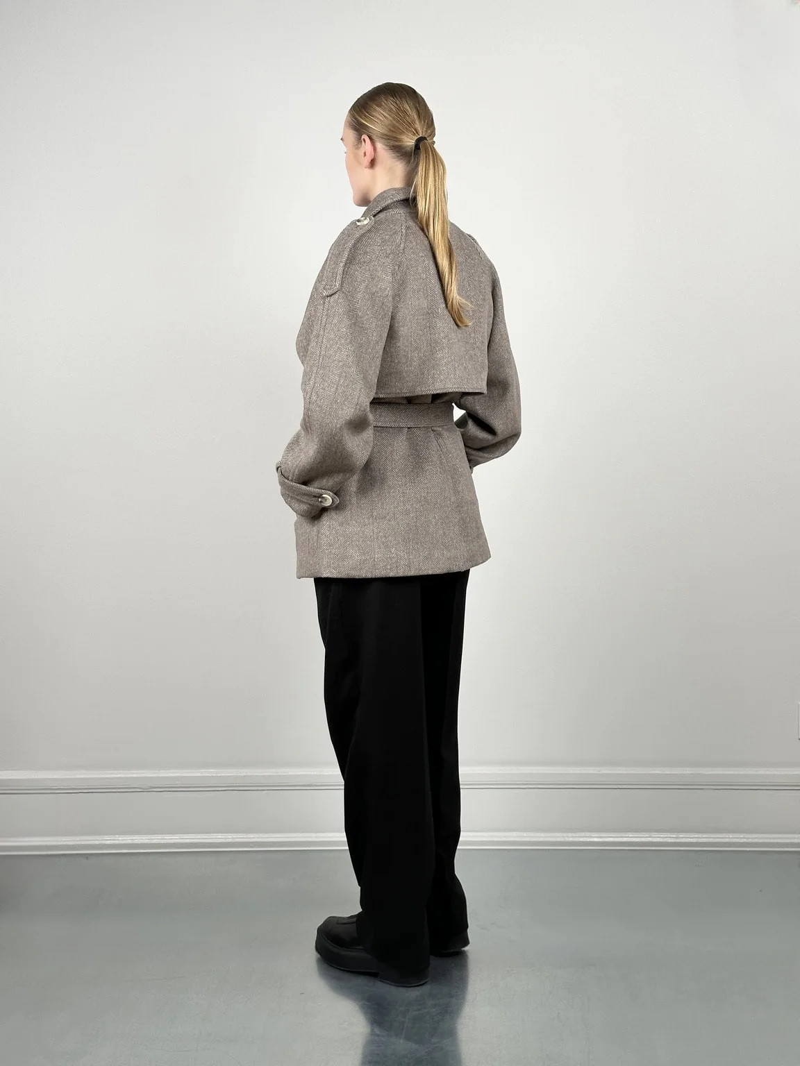 BEA WOOL JACKET - BEIGE/BROWN - Image 3