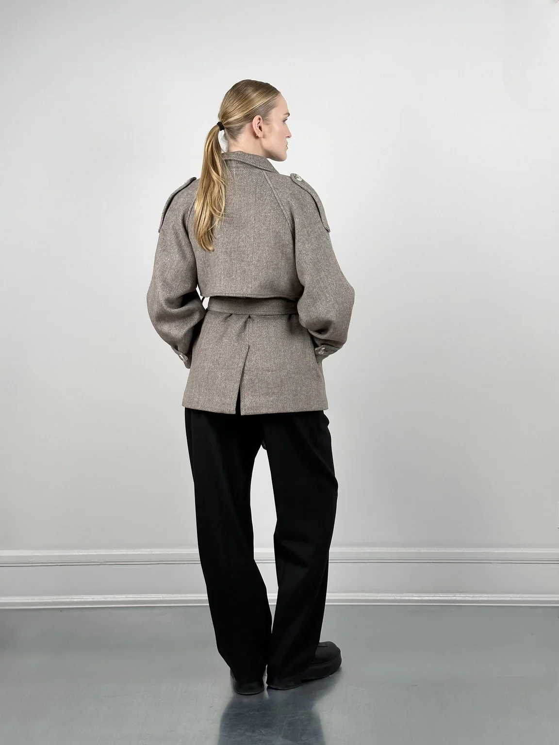 BEA WOOL JACKET - BEIGE/BROWN - Image 4