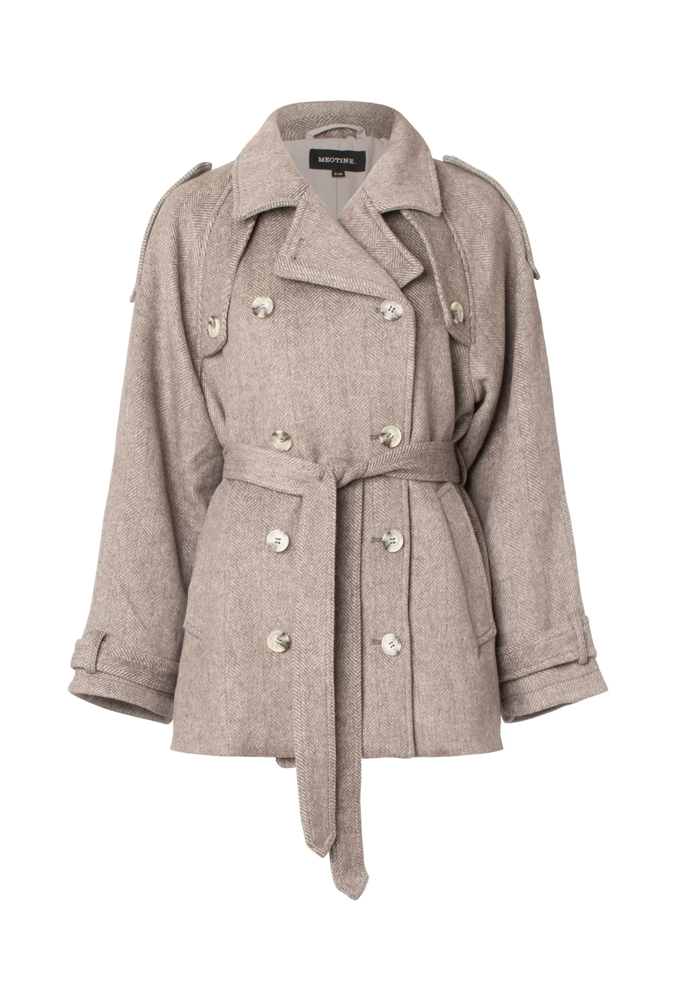 BEA WOOL JACKET - BEIGE/BROWN - Image 5