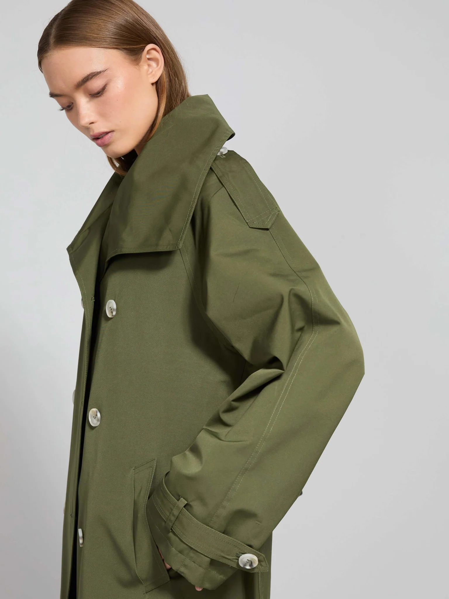 BELLO NYLON COAT - ARMY - Image 5
