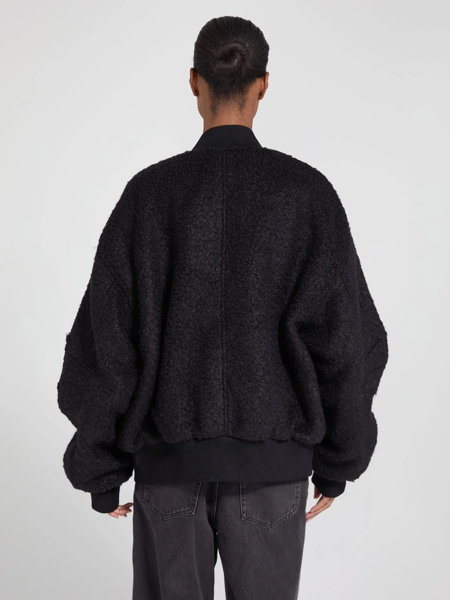 BIANCA WOOL BOUCLE - BLACK - Image 3
