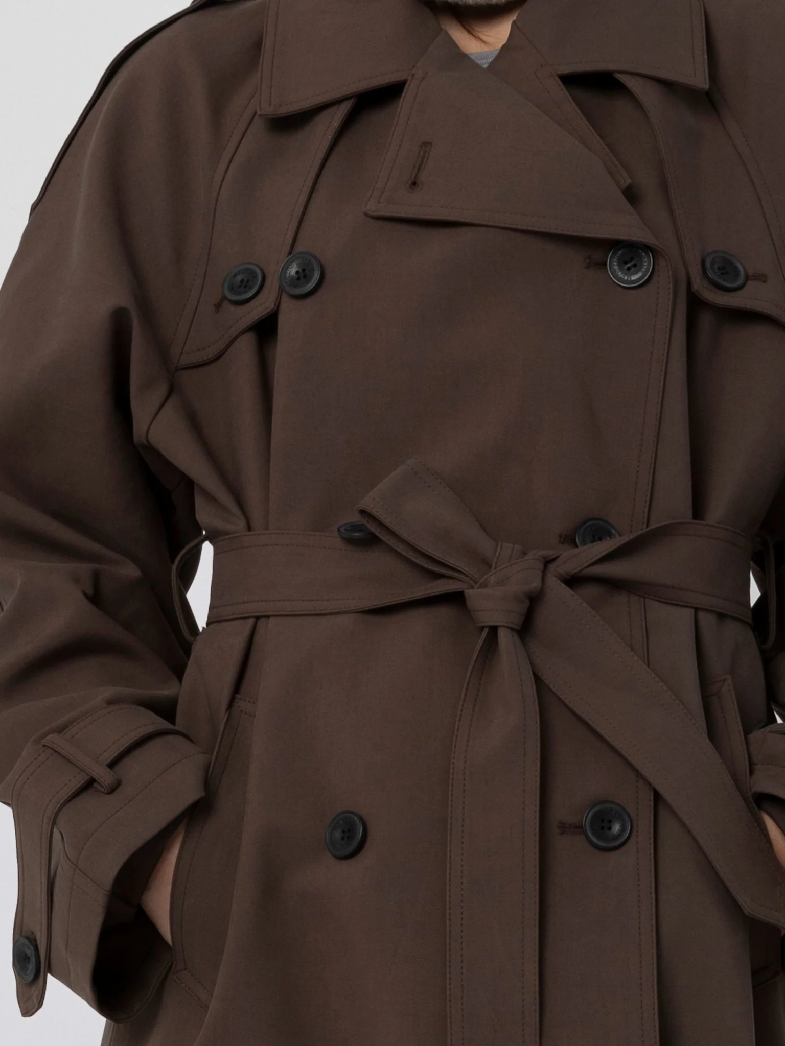 BOBBY CANVAS COAT - BROWN - Image 3