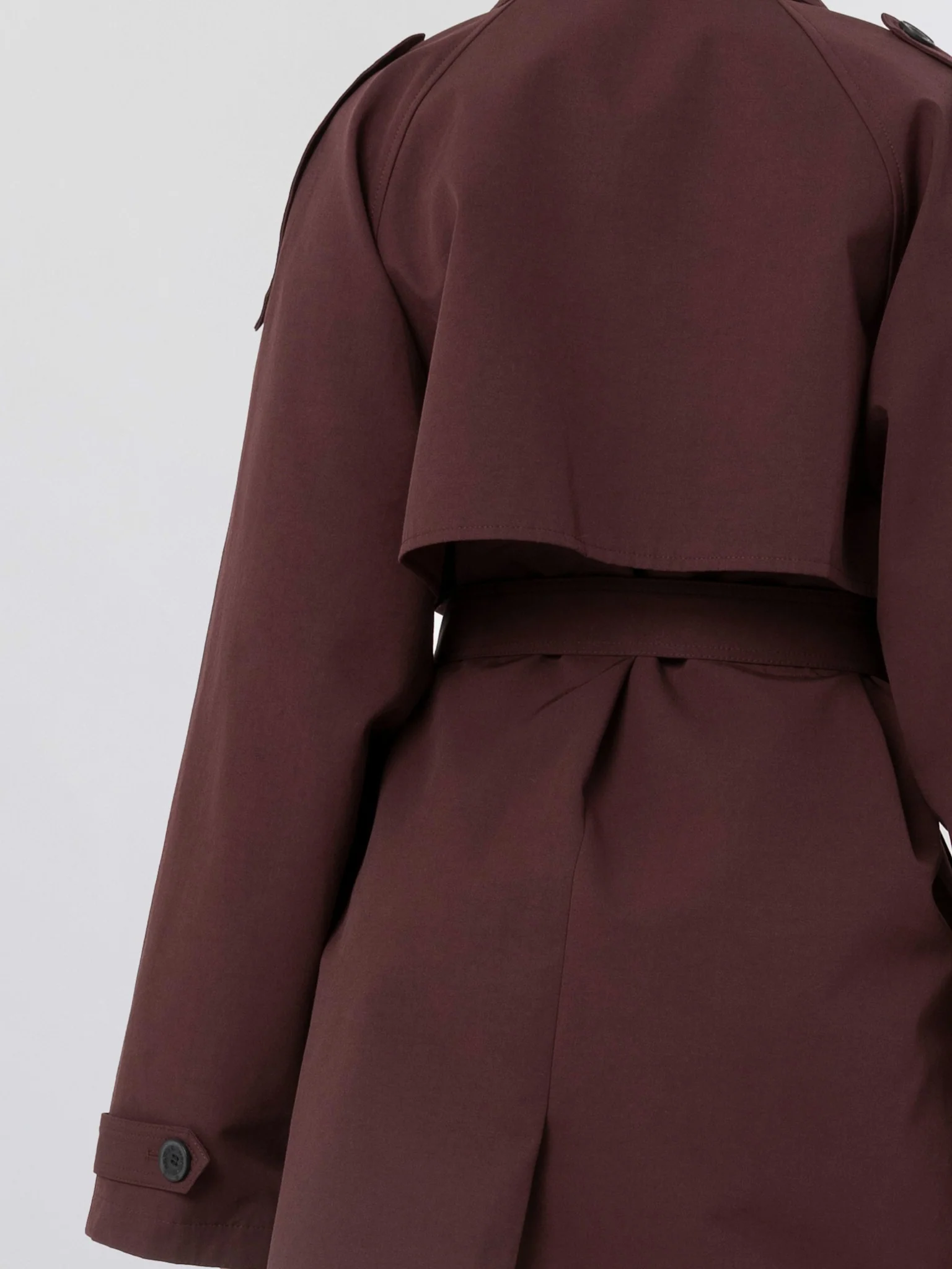 BOBBY CANVAS COAT - BURGUNDY - Image 3