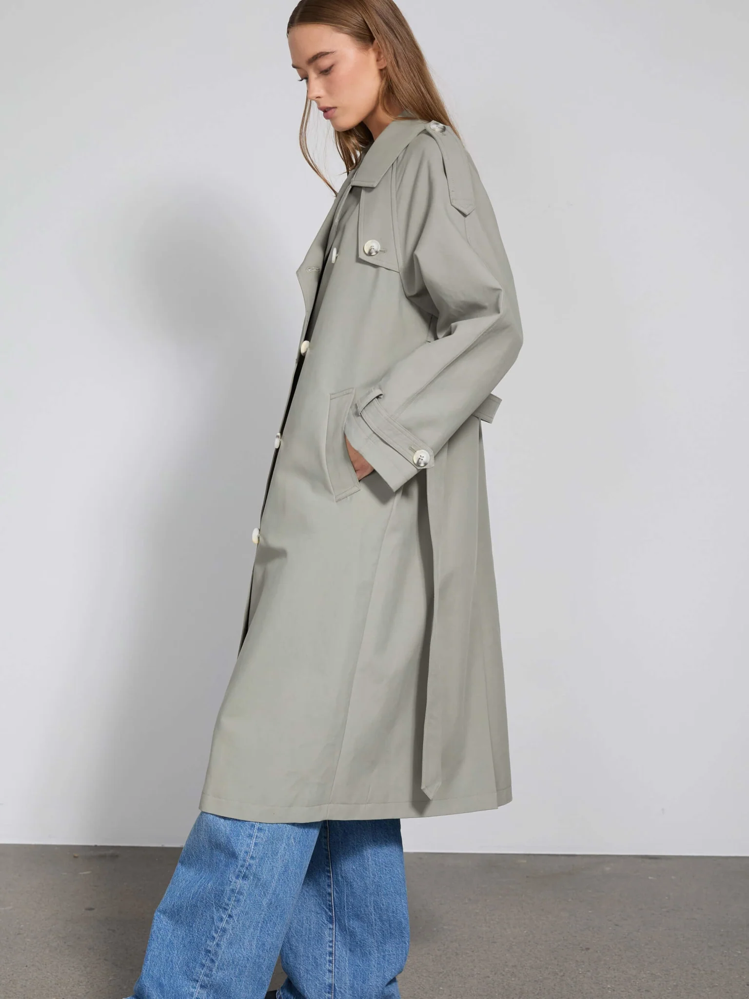 BOBBY CANVAS COAT - GREY - Image 4