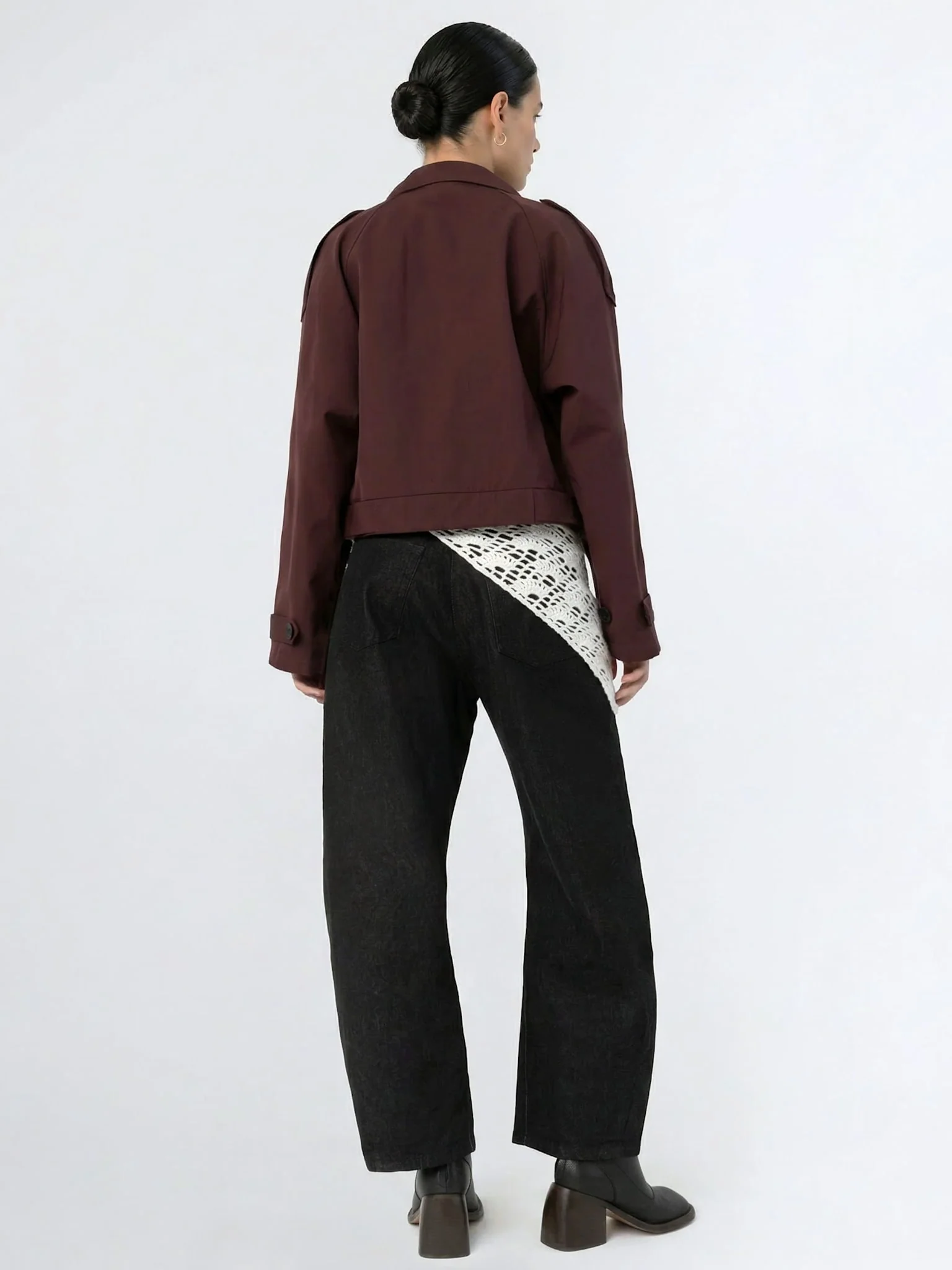 BOBBY CANVAS JACKET - BURGUNDY - Image 3
