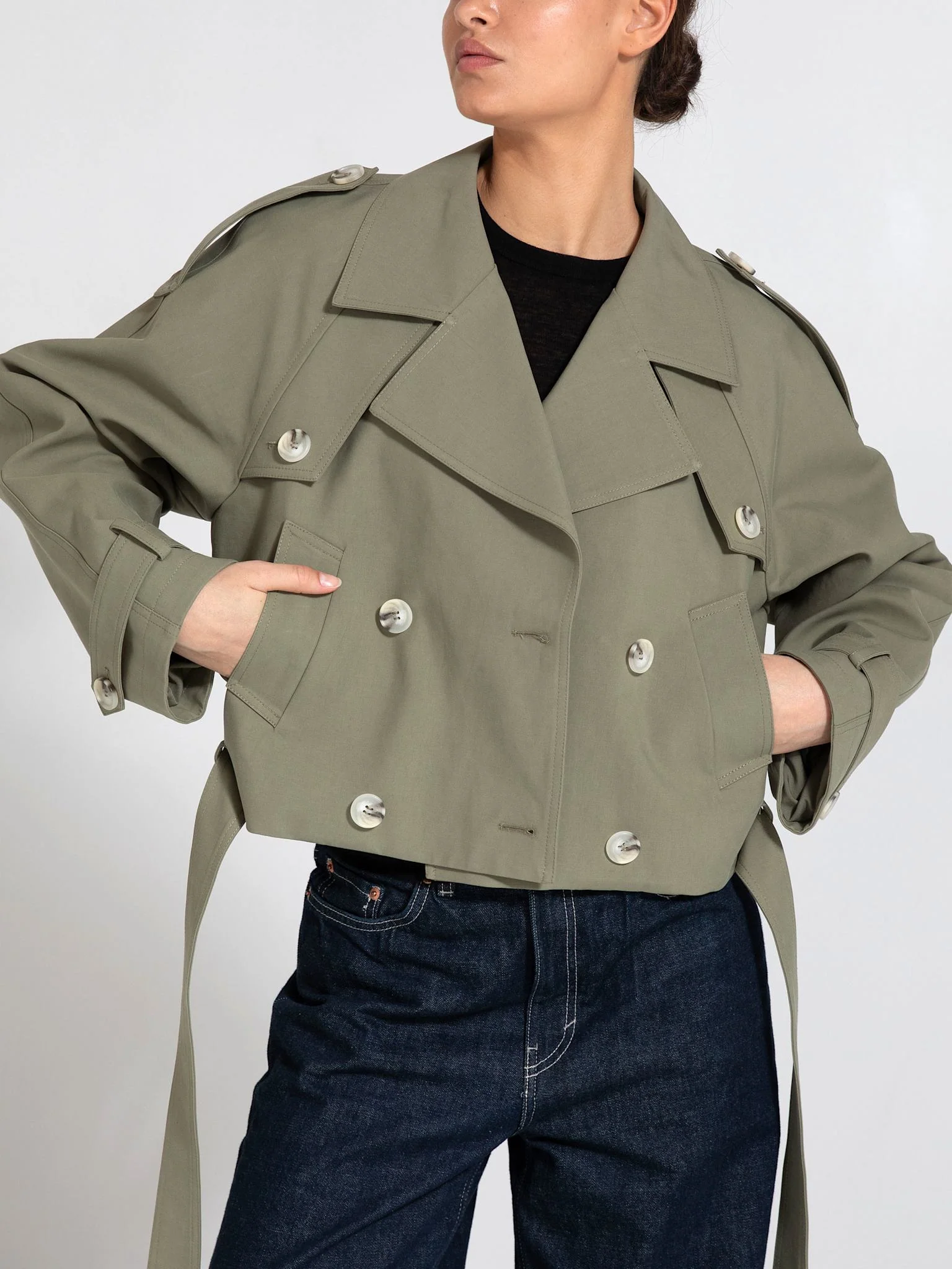 BOBBY CANVAS JACKET - DUSTY GREEN - Image 3