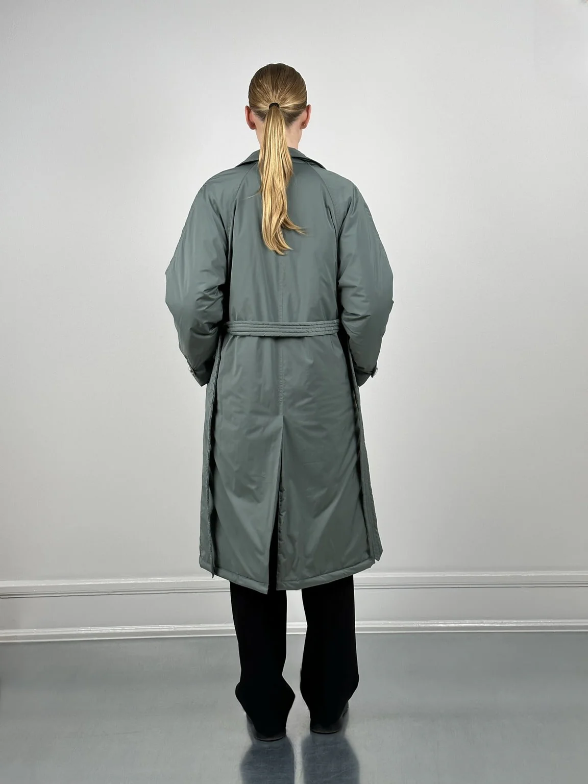 BOBBY CANVAS TRENCH COAT - GREEN - Image 3