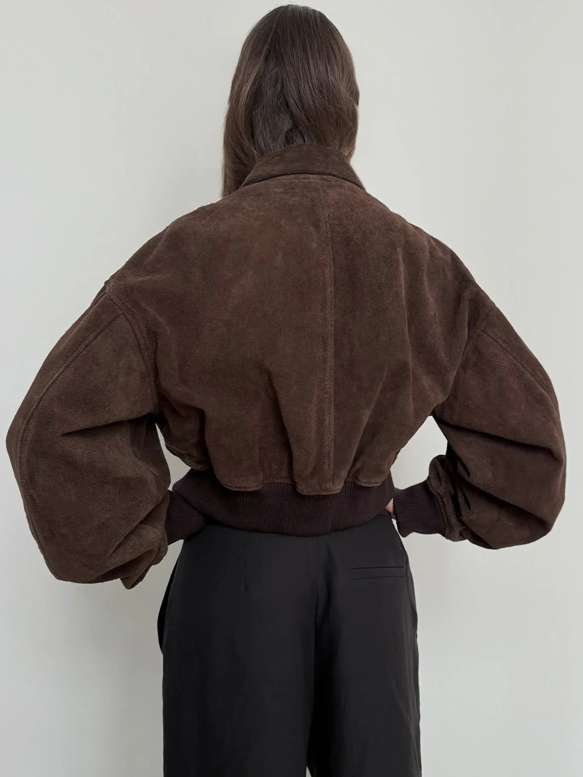 BONNIE SUEDE BOMBER - BROWN - Image 5