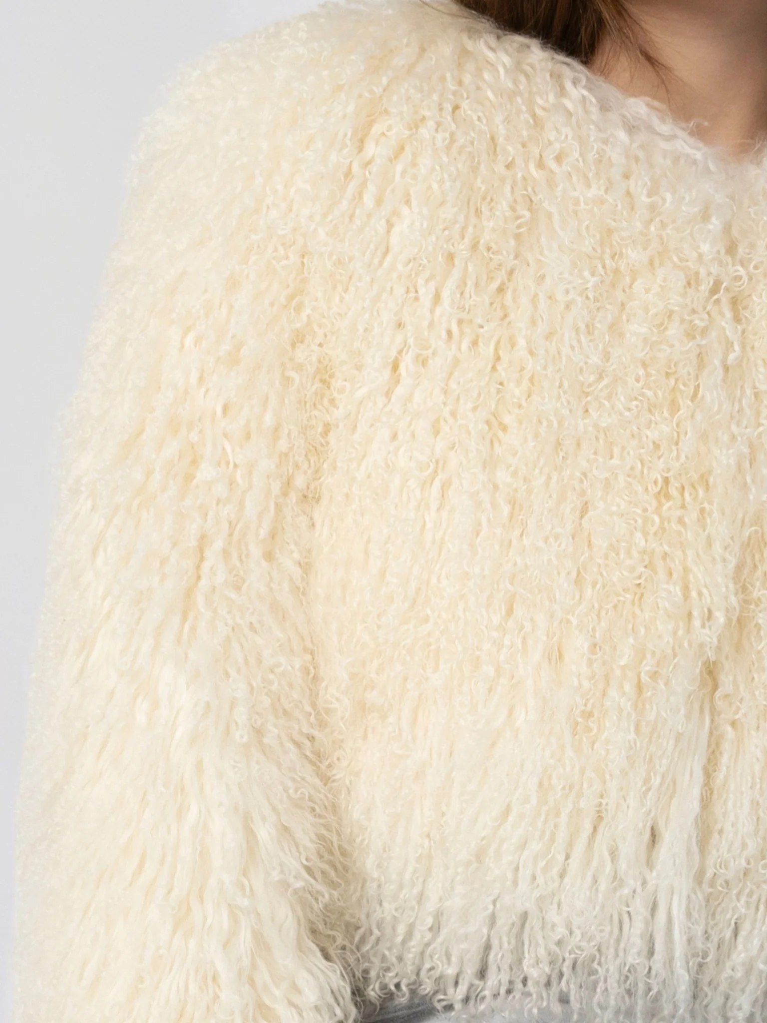 CARLY CROPPED JACKET - CREME - Image 5