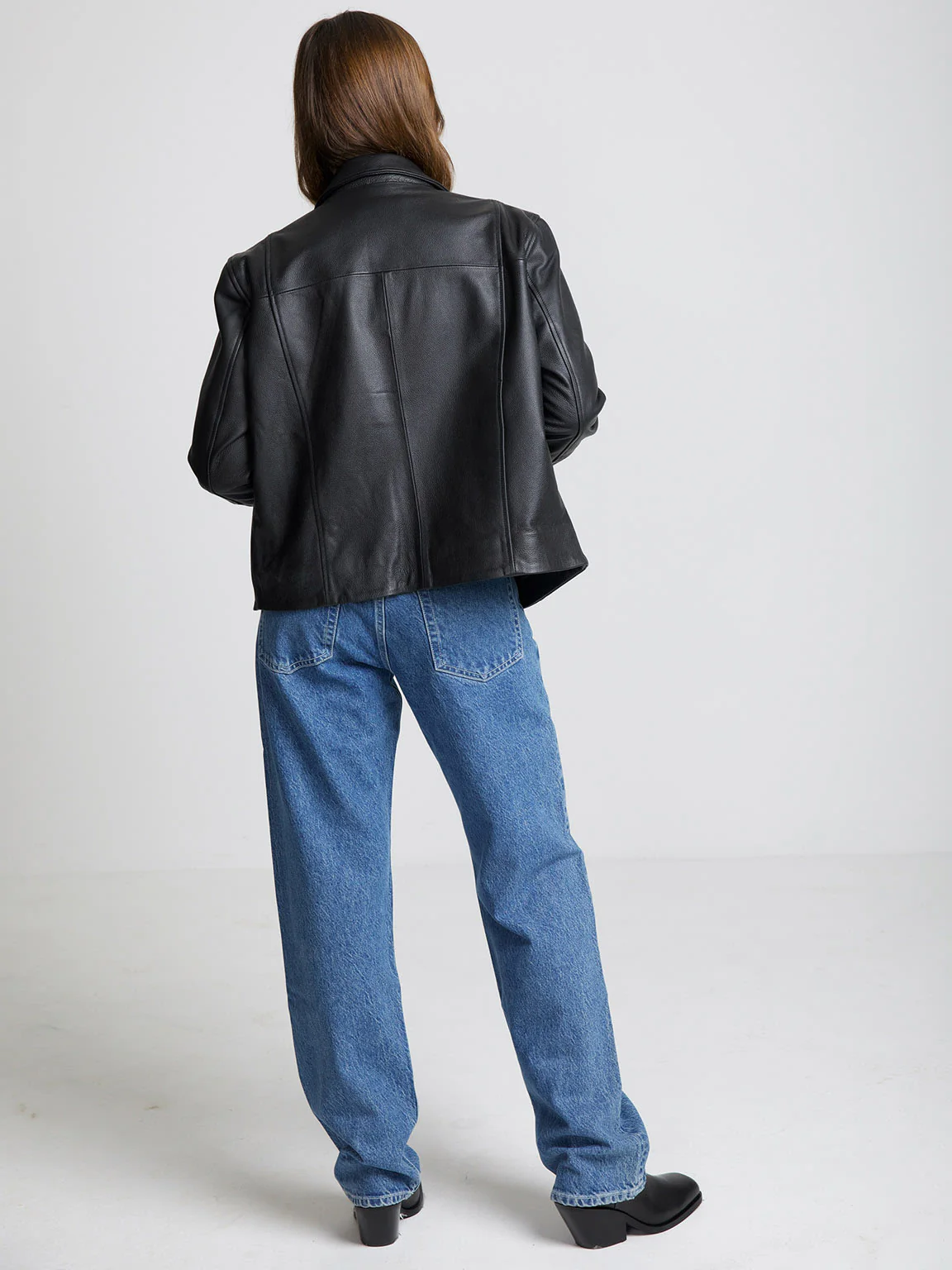 CAROL LEATHER JACKET - BLACK - Image 4