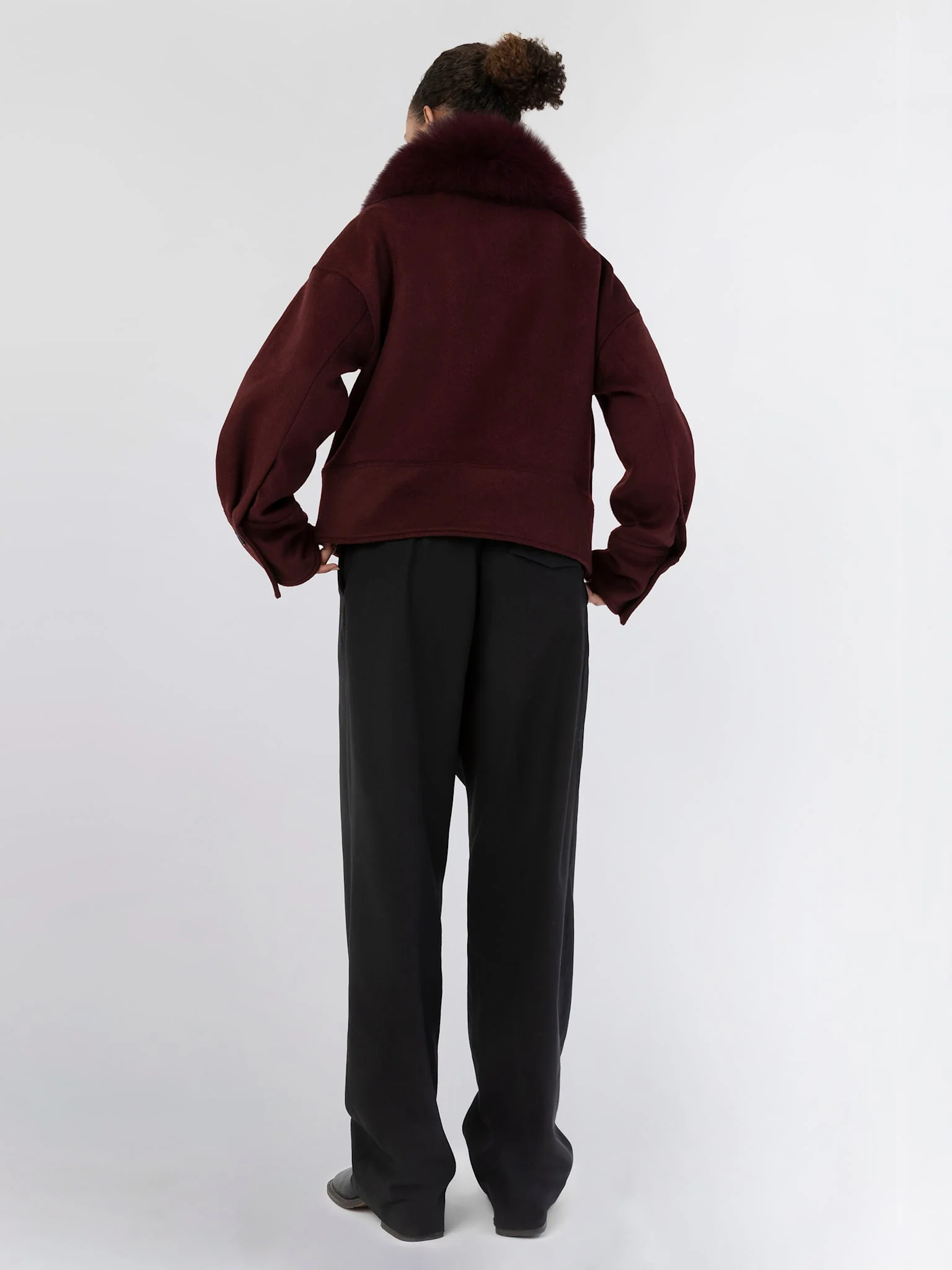 CHARLIE WOOL JACKET - BURGUNDY - Image 4
