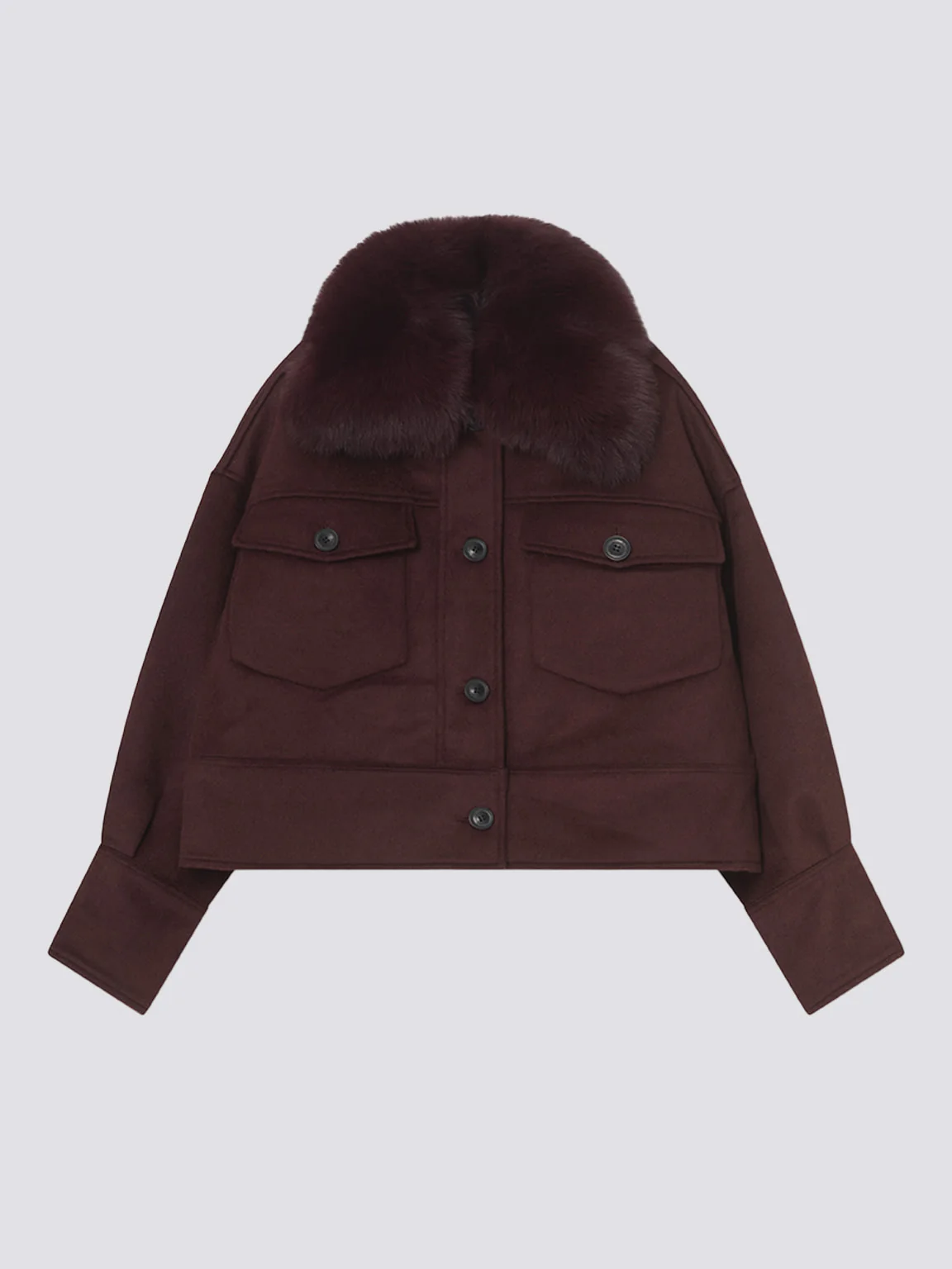 CHARLIE WOOL JACKET - BURGUNDY - Image 5