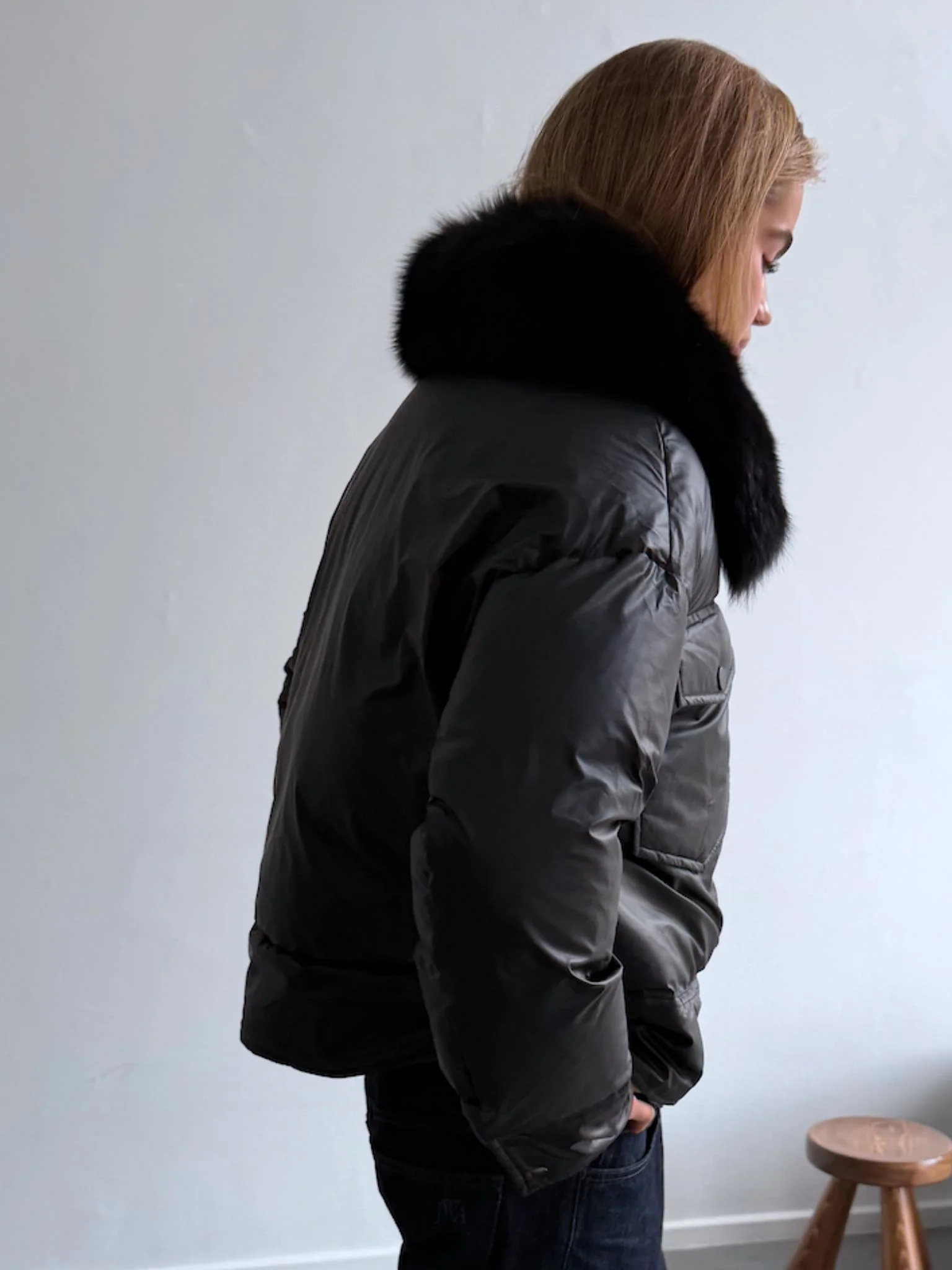CHARLIE PUFFER JACKET - BLACK - Image 3