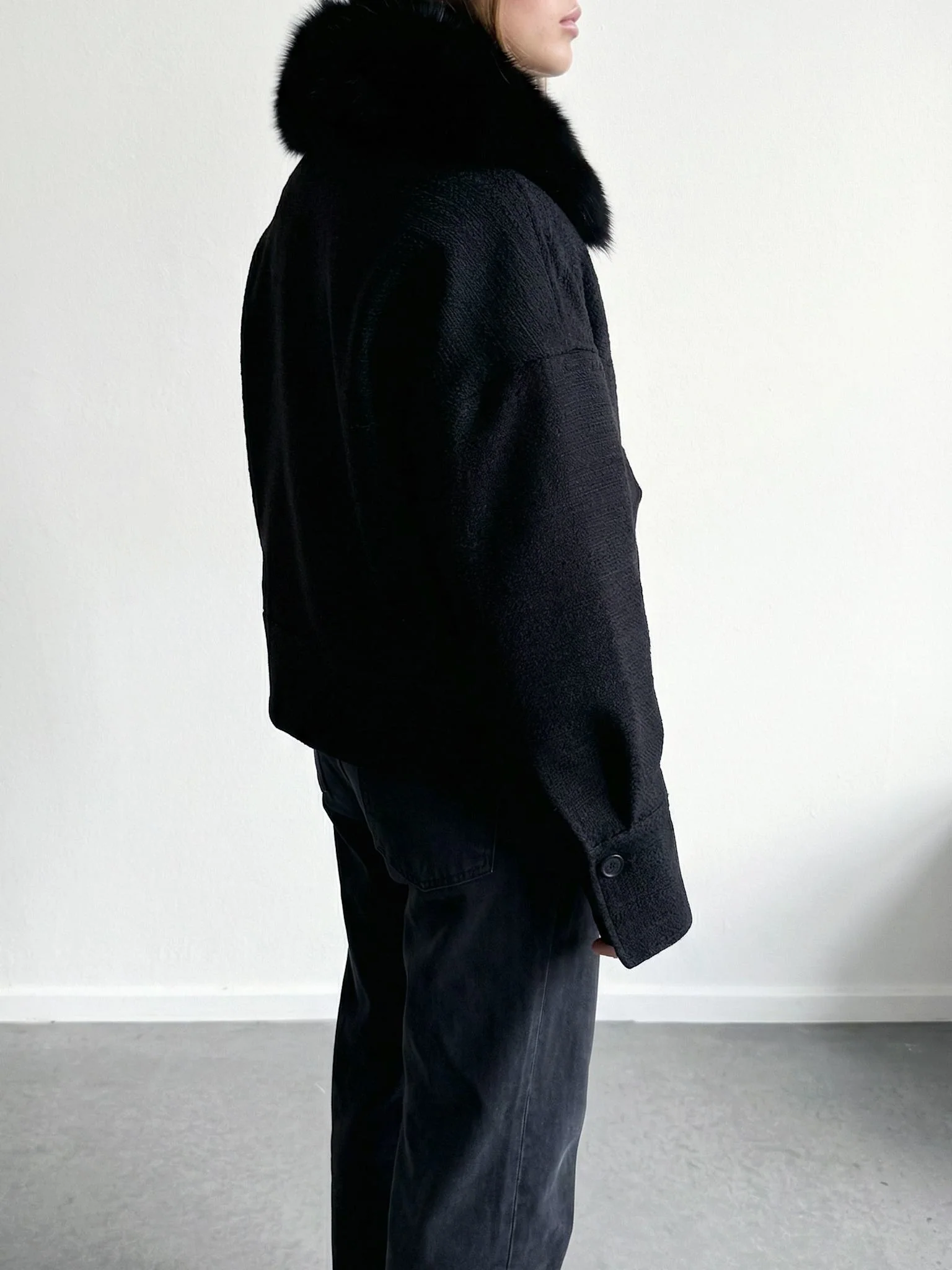 CHARLIE TWEED JACKET - BLACK - Image 3