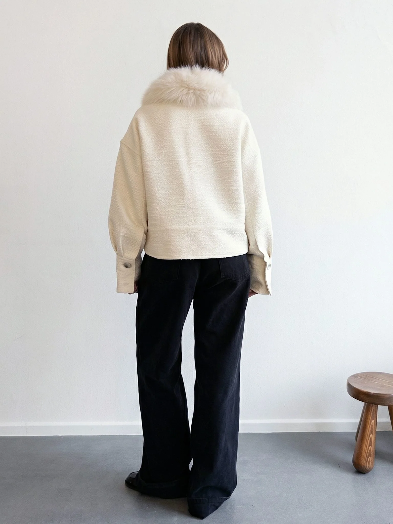 CHARLIE TWEED JACKET - CREME - Image 2