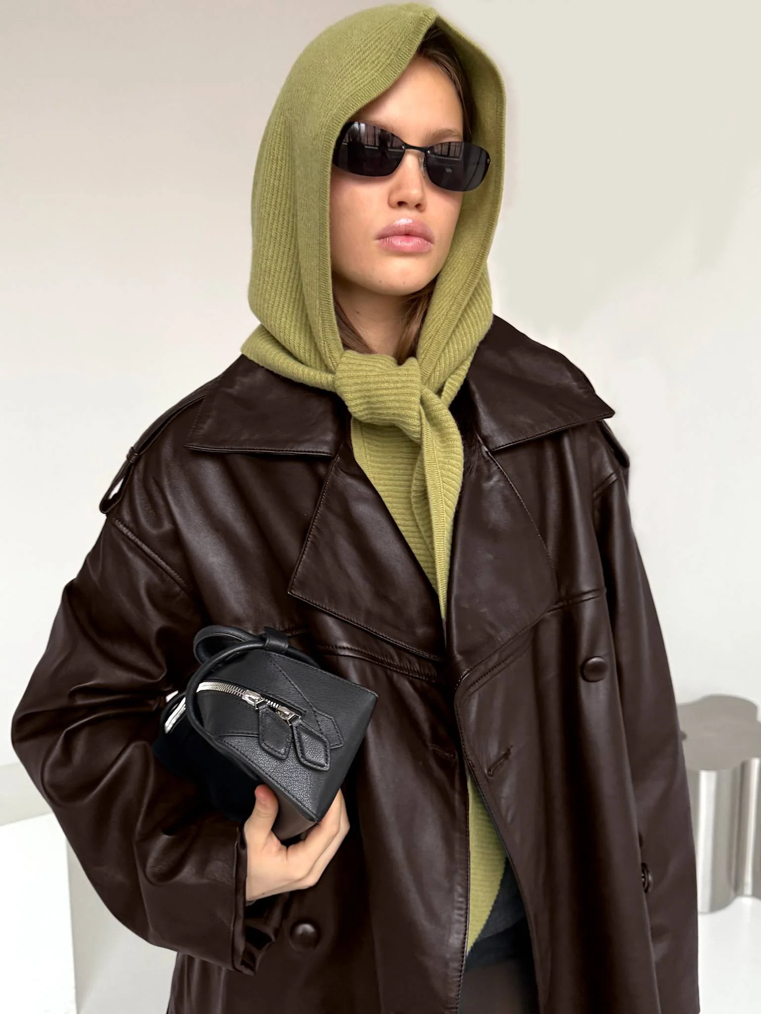 DAKOTA LEATHER COAT - BROWN - Image 4