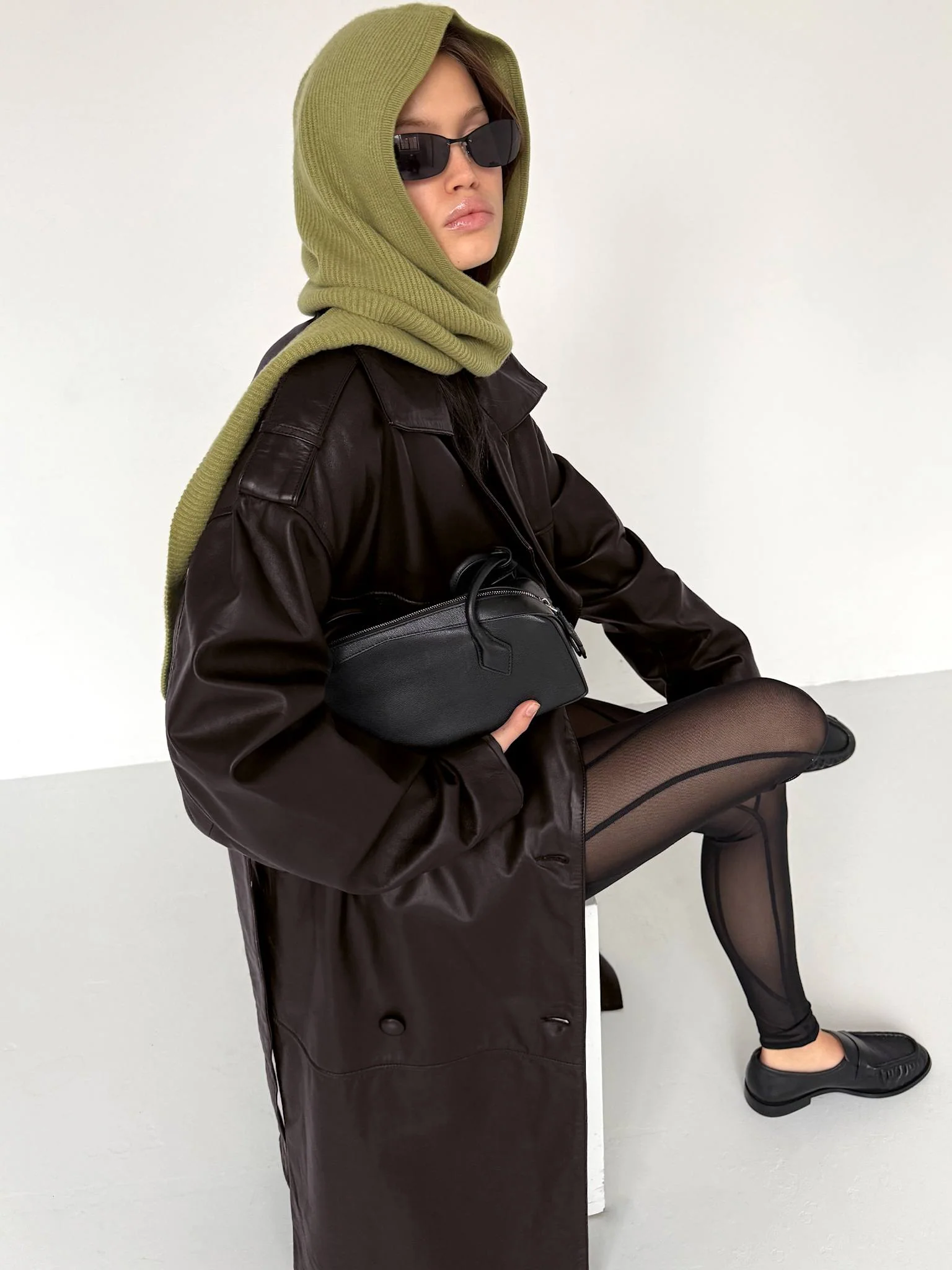 DAKOTA LEATHER COAT - BROWN - Image 5