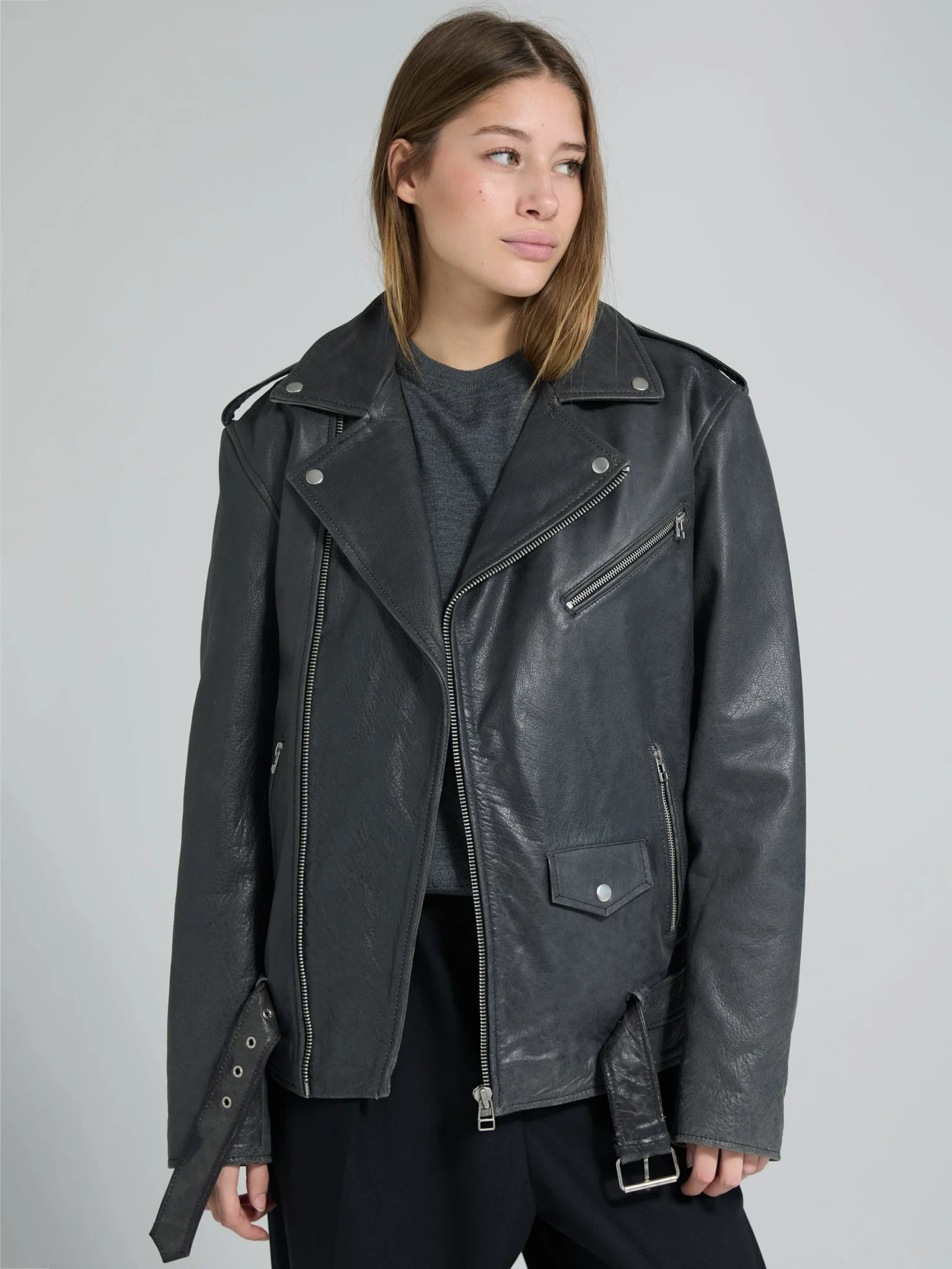 DODGE BIKER JACKET - BLACK - Image 3