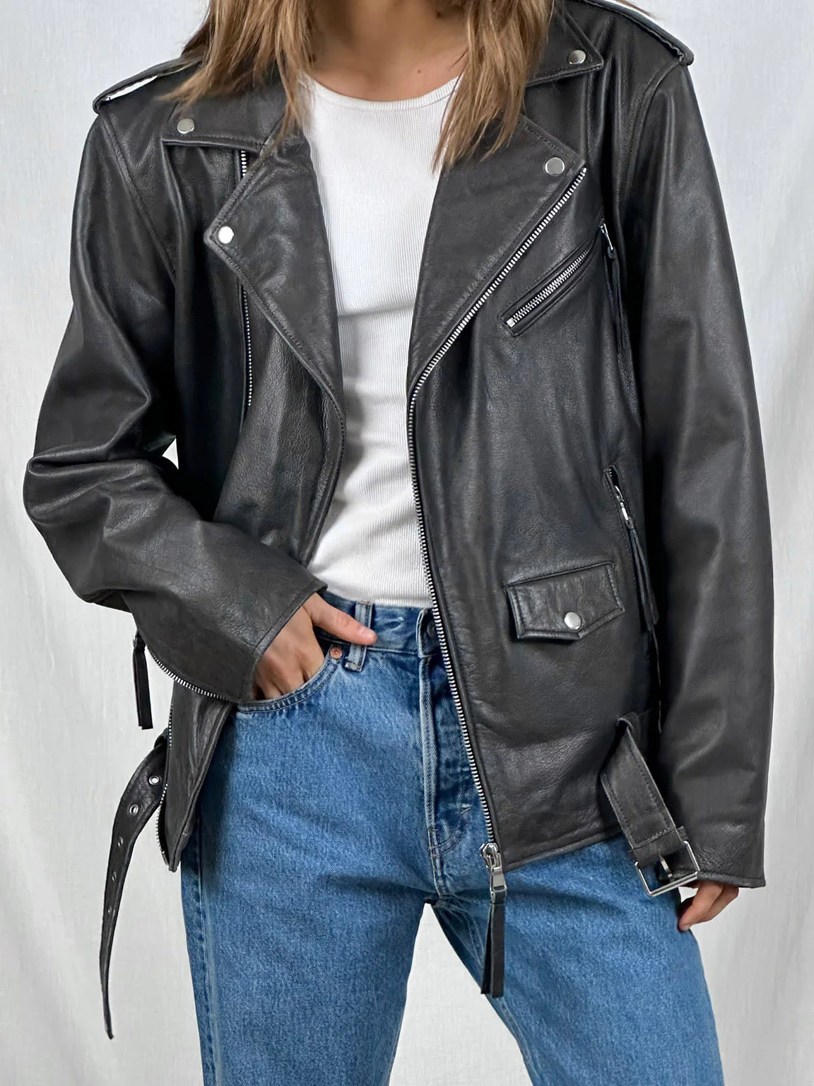 DODGE BIKER JACKET - BLACK - Image 6