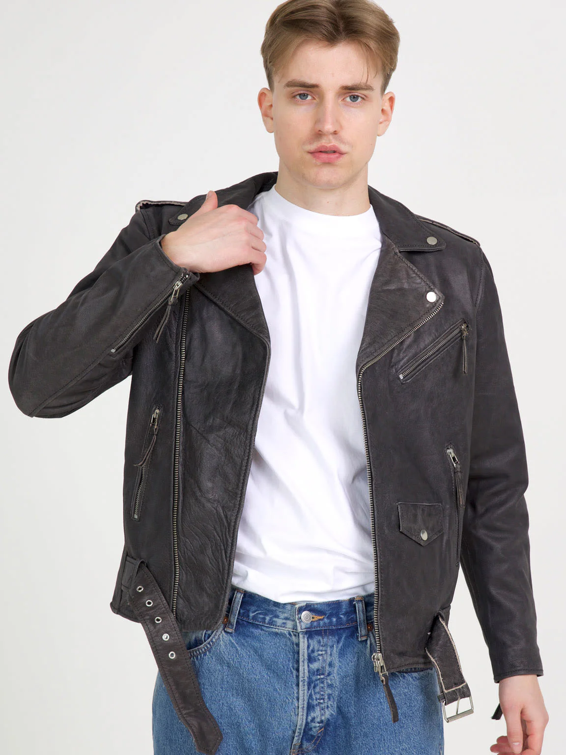 DODGE BIKER JACKET - BLACK - Image 9