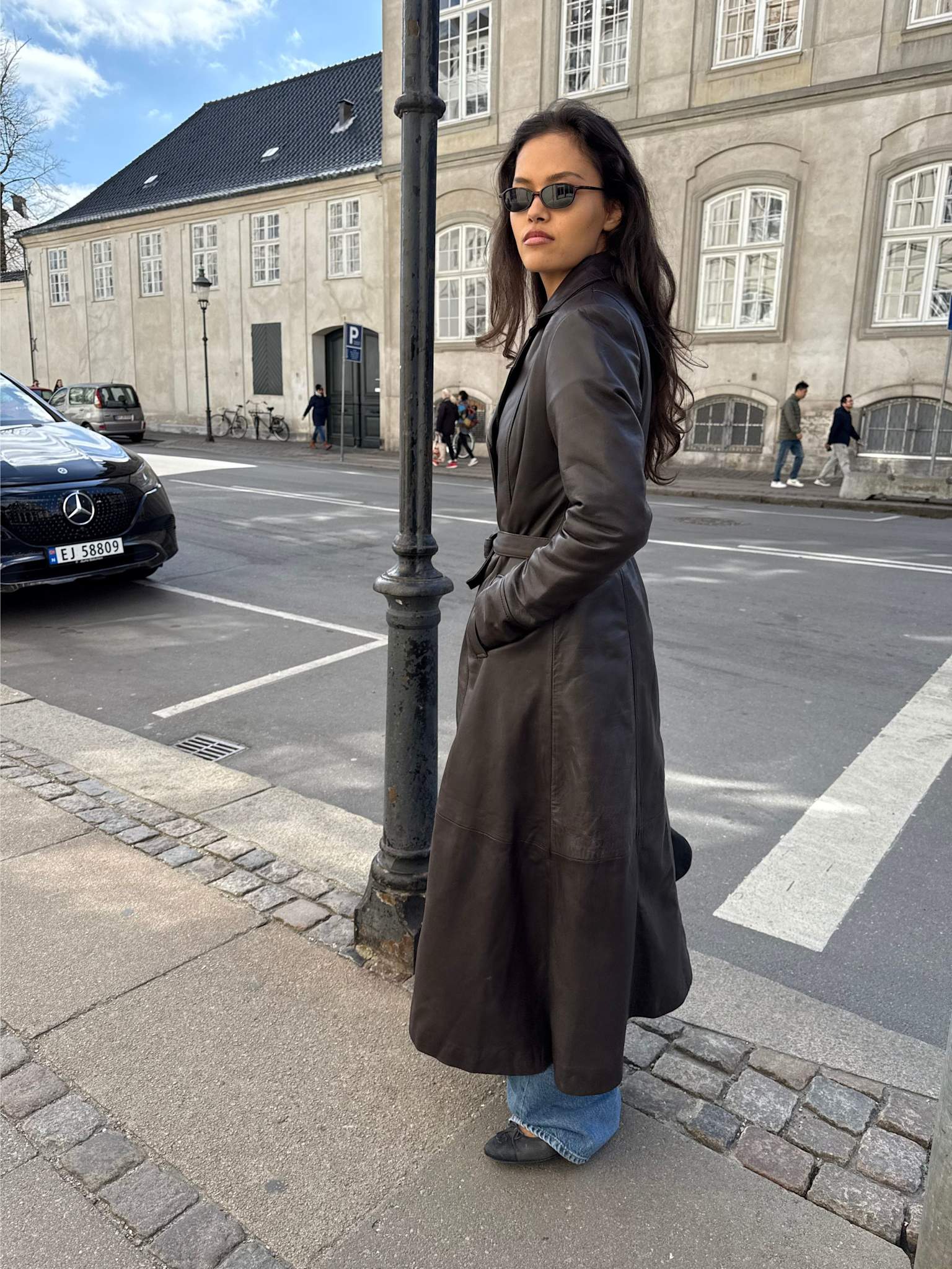 DREW LEATHER COAT - BROWN - Image 10