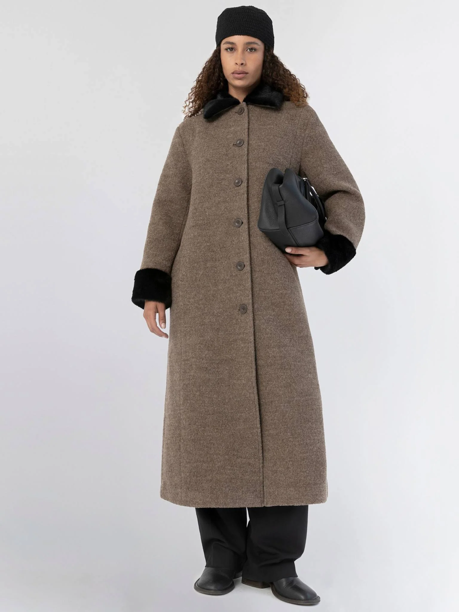 EDEN COAT - BROWN/BLACK - Image 3