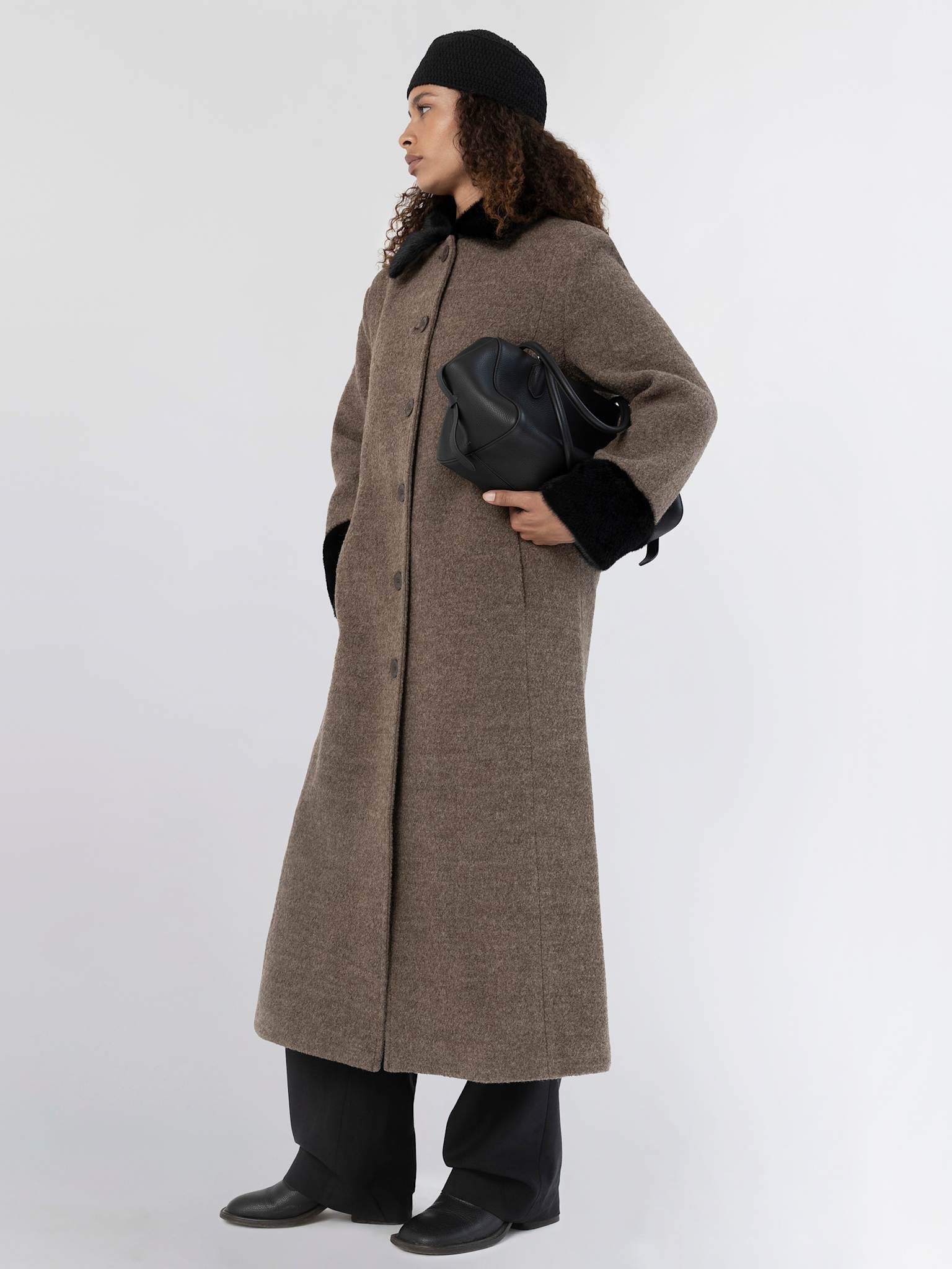 EDEN COAT - BROWN/BLACK - Image 5