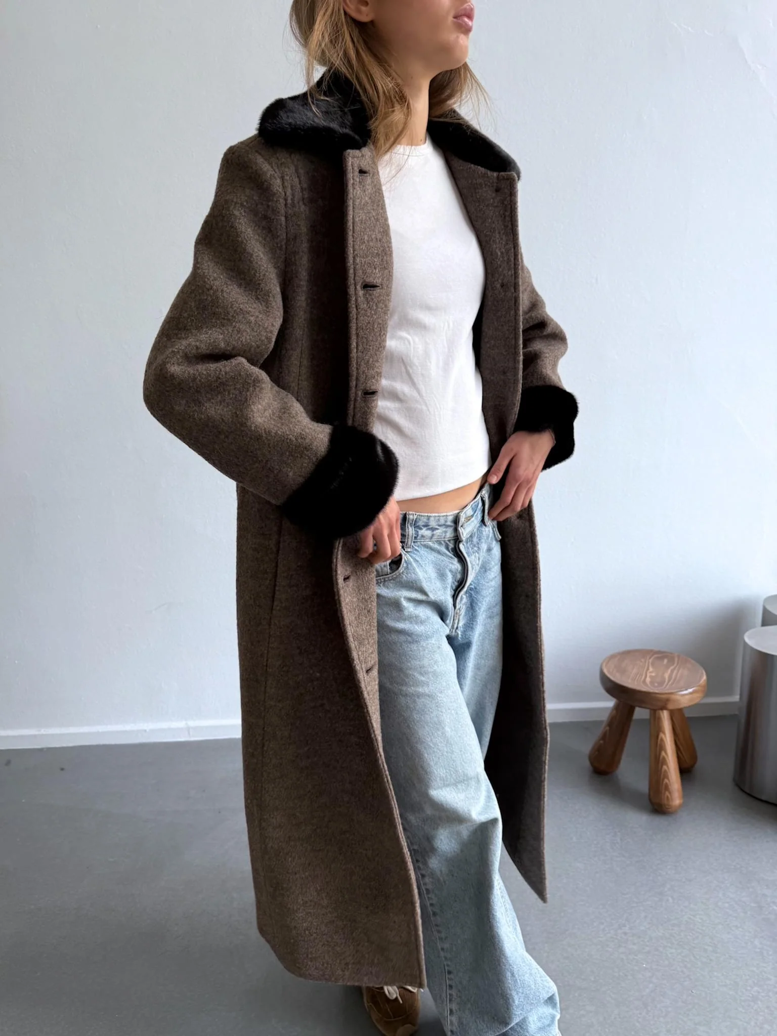 EDEN COAT - BROWN/BLACK - Image 6