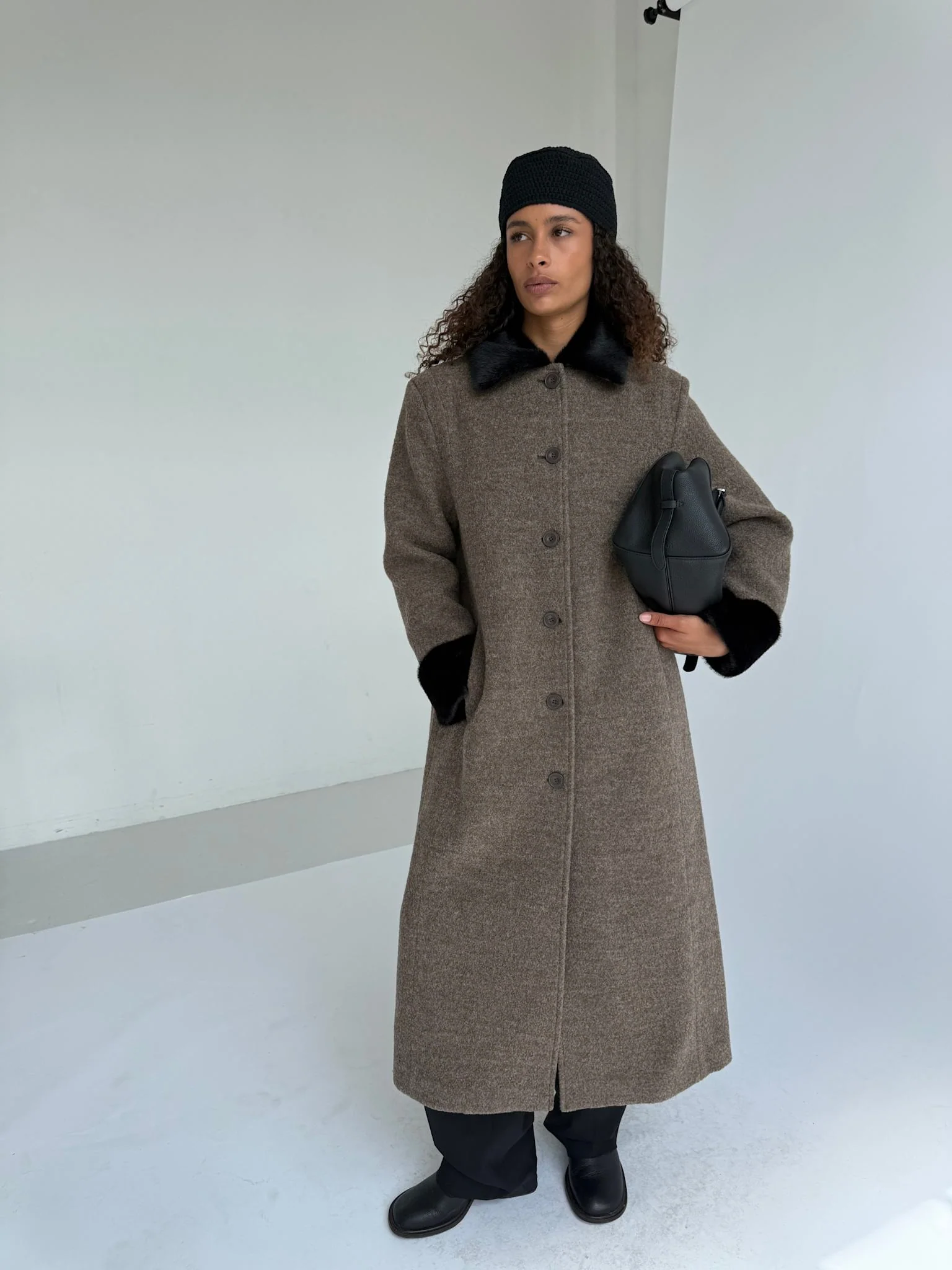 EDEN COAT - BROWN/BLACK - Image 7