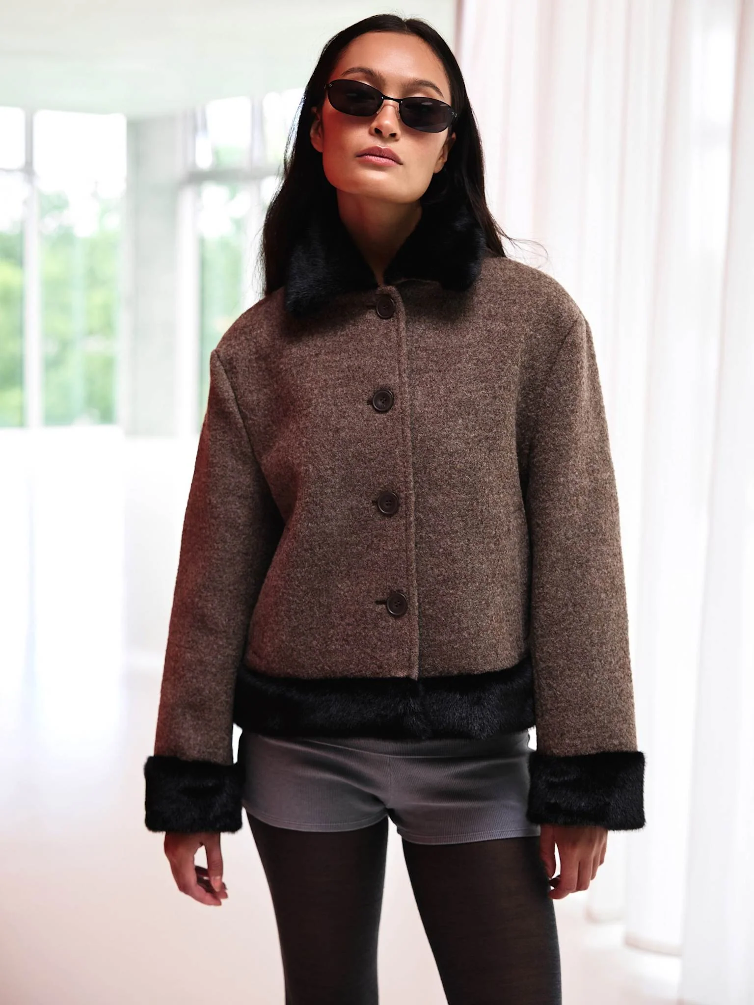 EDEN JACKET - BROWN/BLACK - Image 4