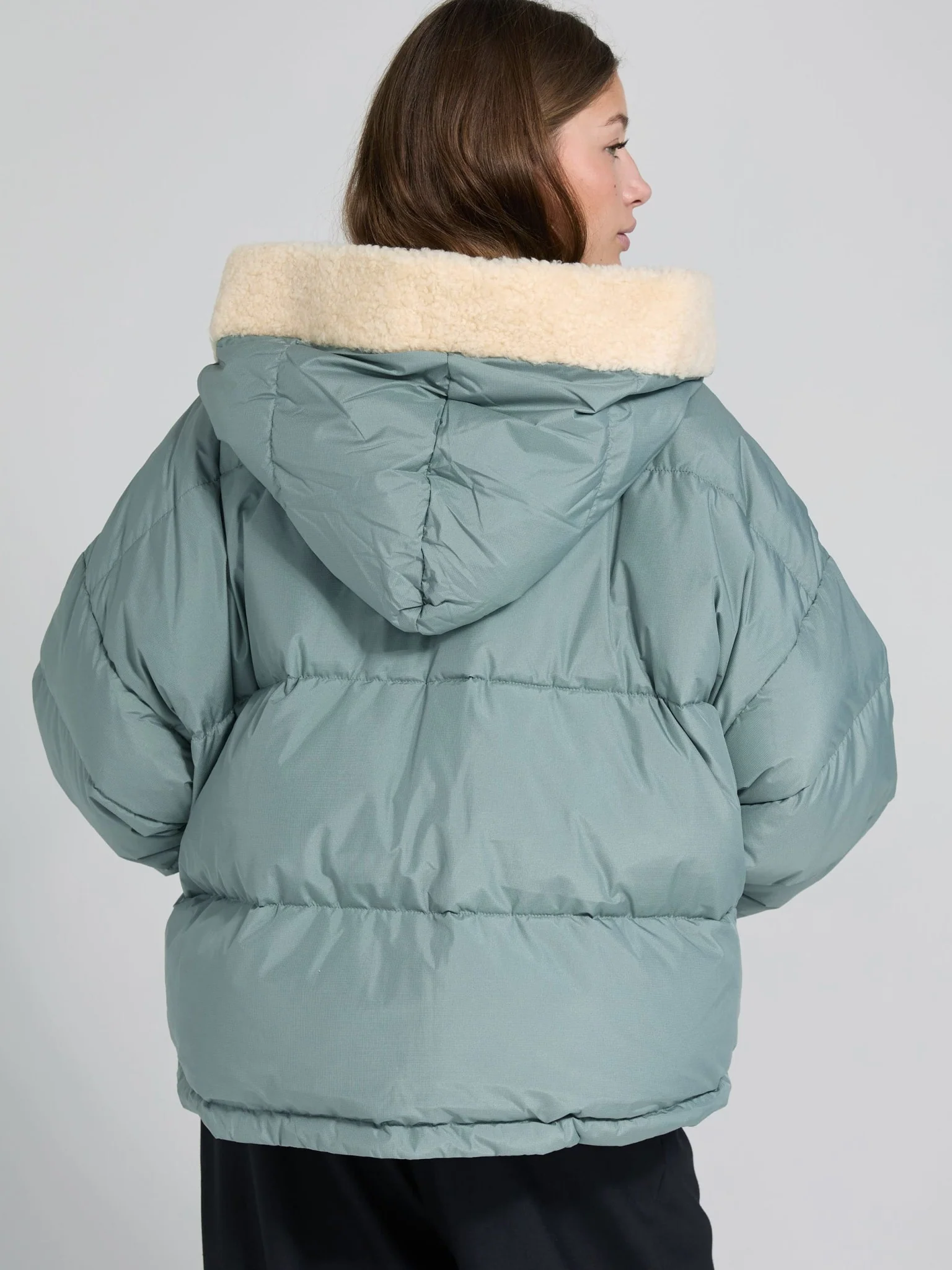 EVA DOWN JACKET - GREY/GREEN - Image 3
