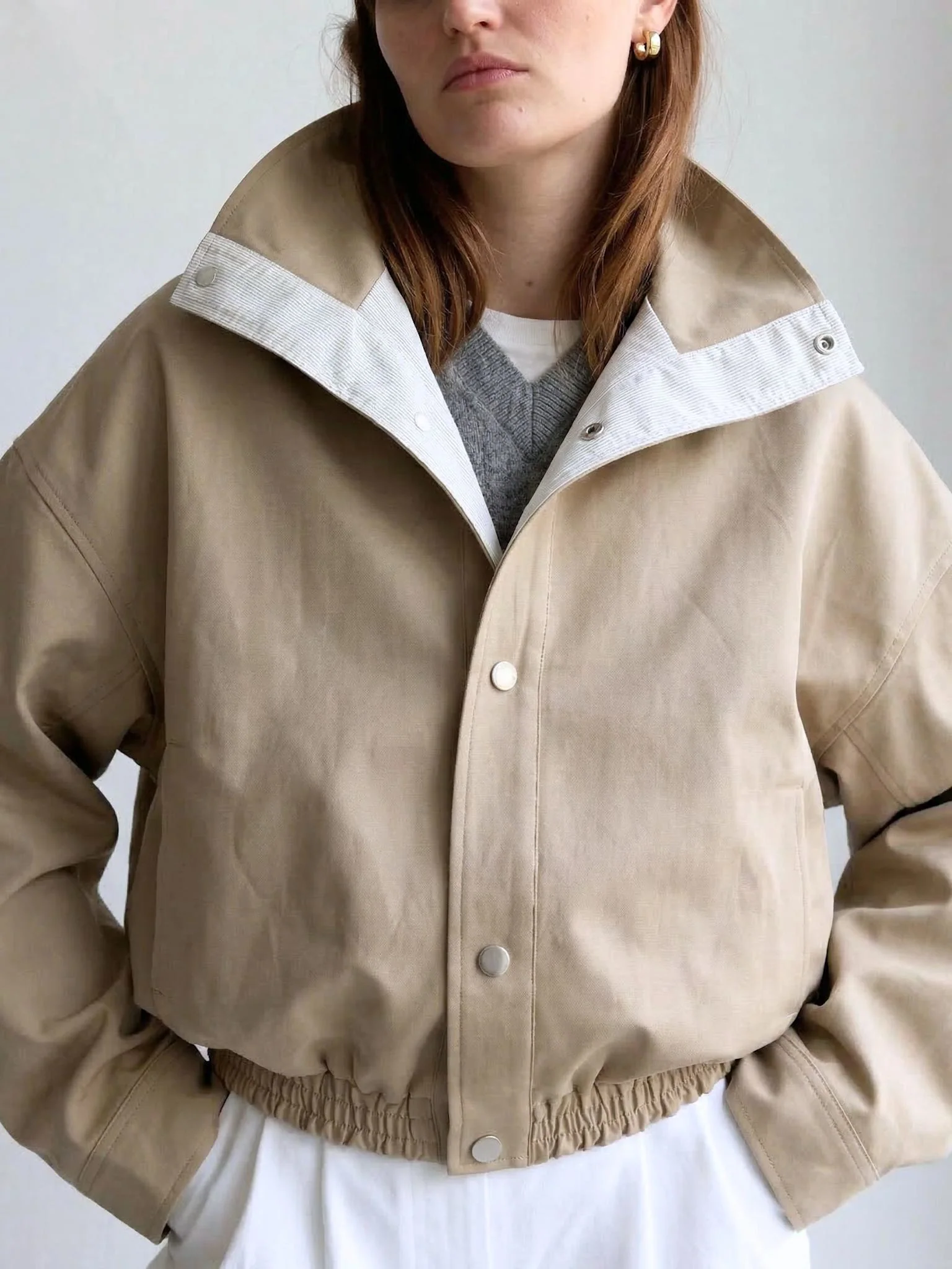 EZREN BOMBER JACKET - BEIGE - Image 5
