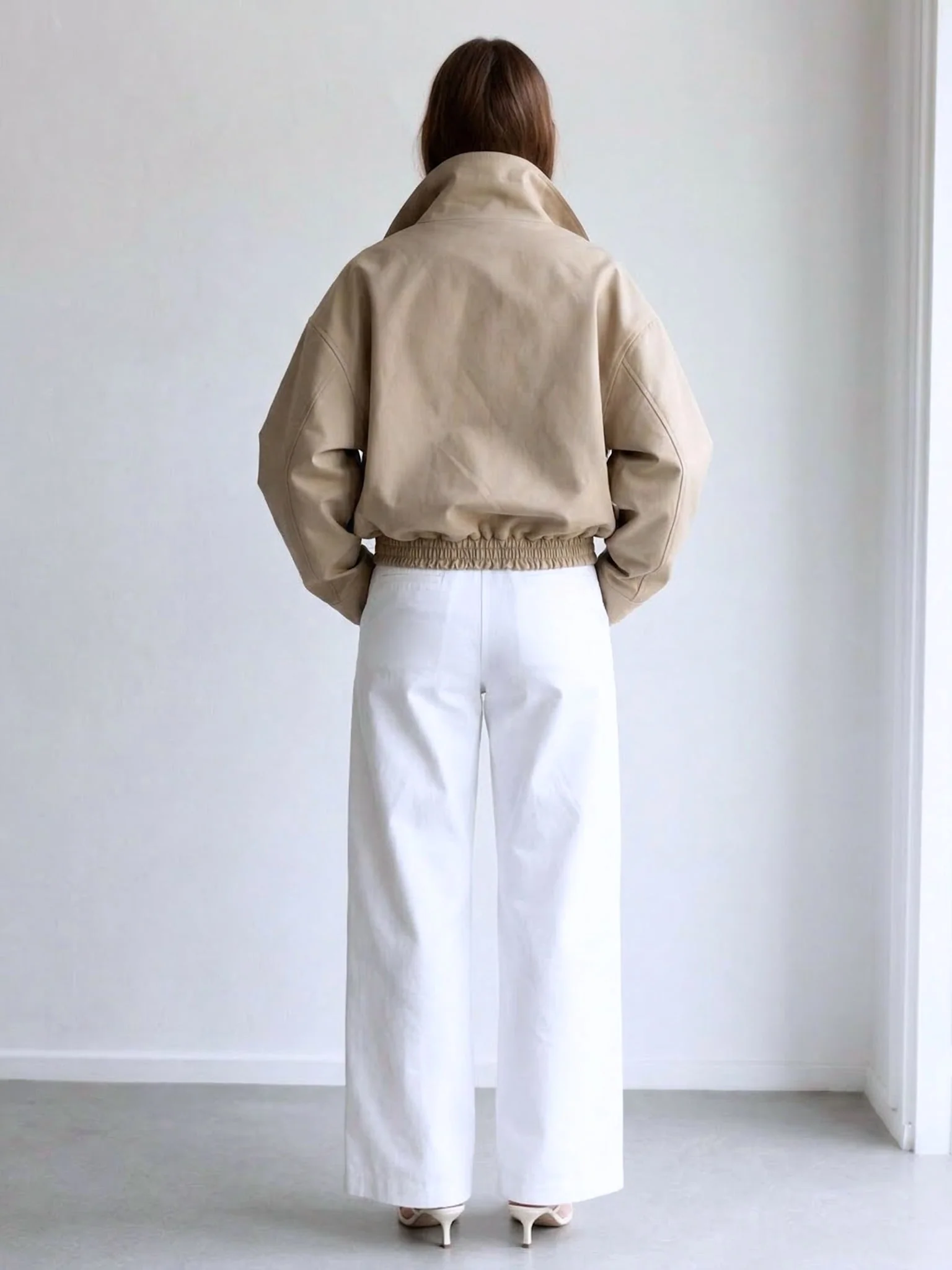 EZREN BOMBER JACKET - BEIGE - Image 6