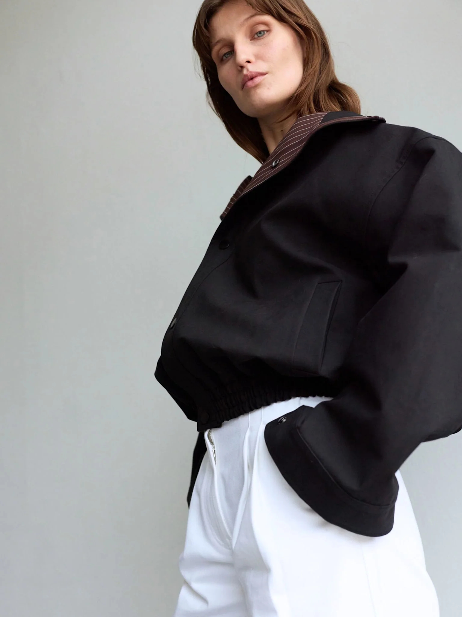 EZREN BOMBER JACKET - BLACK - Image 3