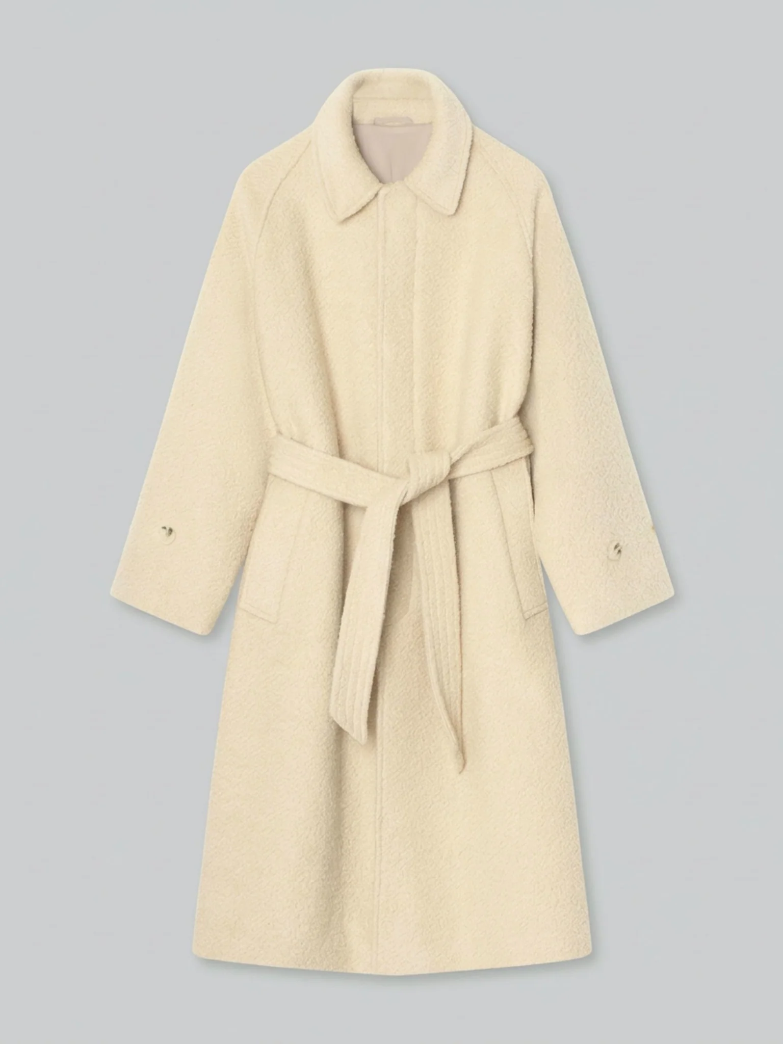 GIA BOUCLE COAT - CREME