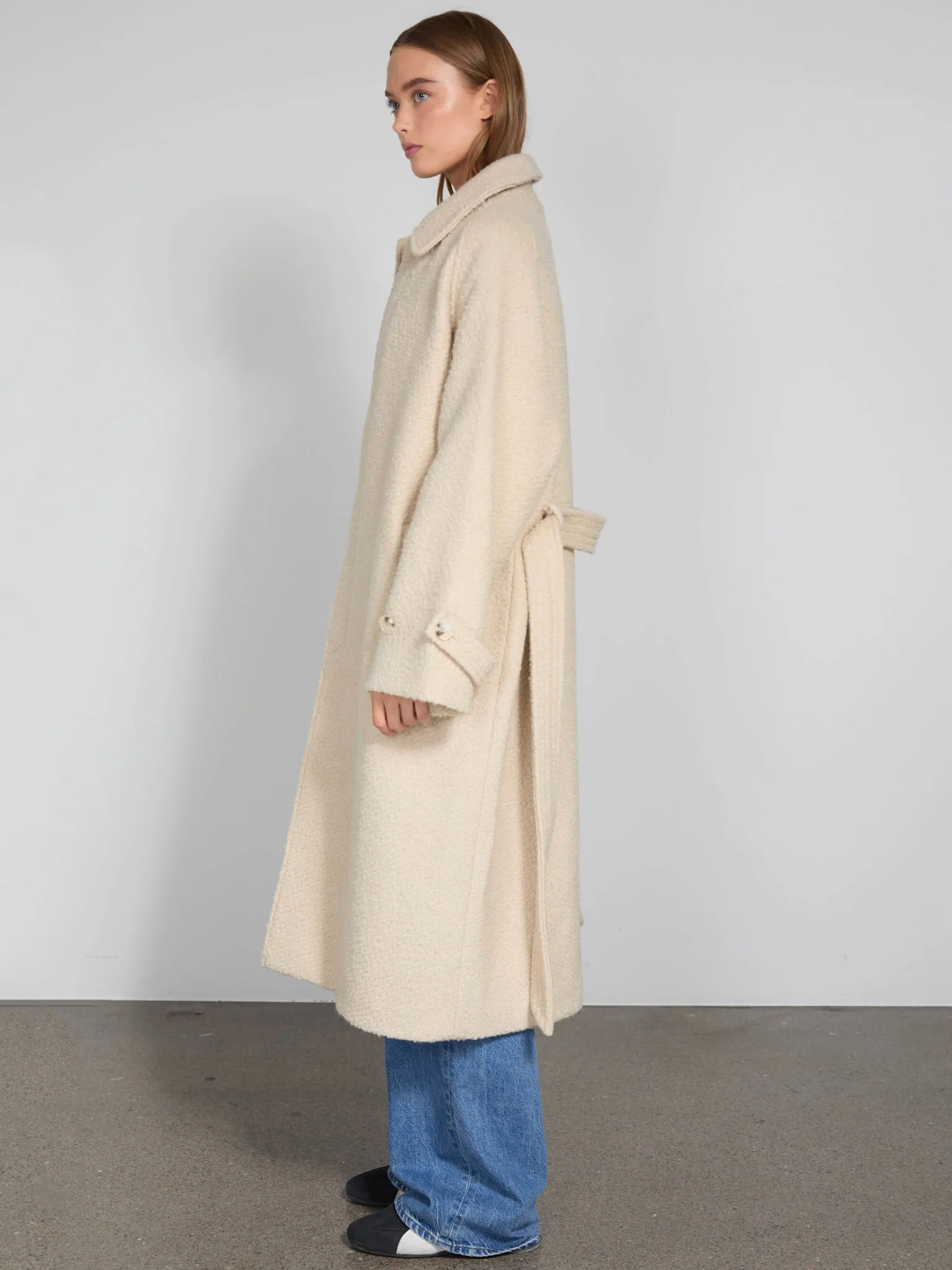 GIA BOUCLE COAT - CREME - Image 4
