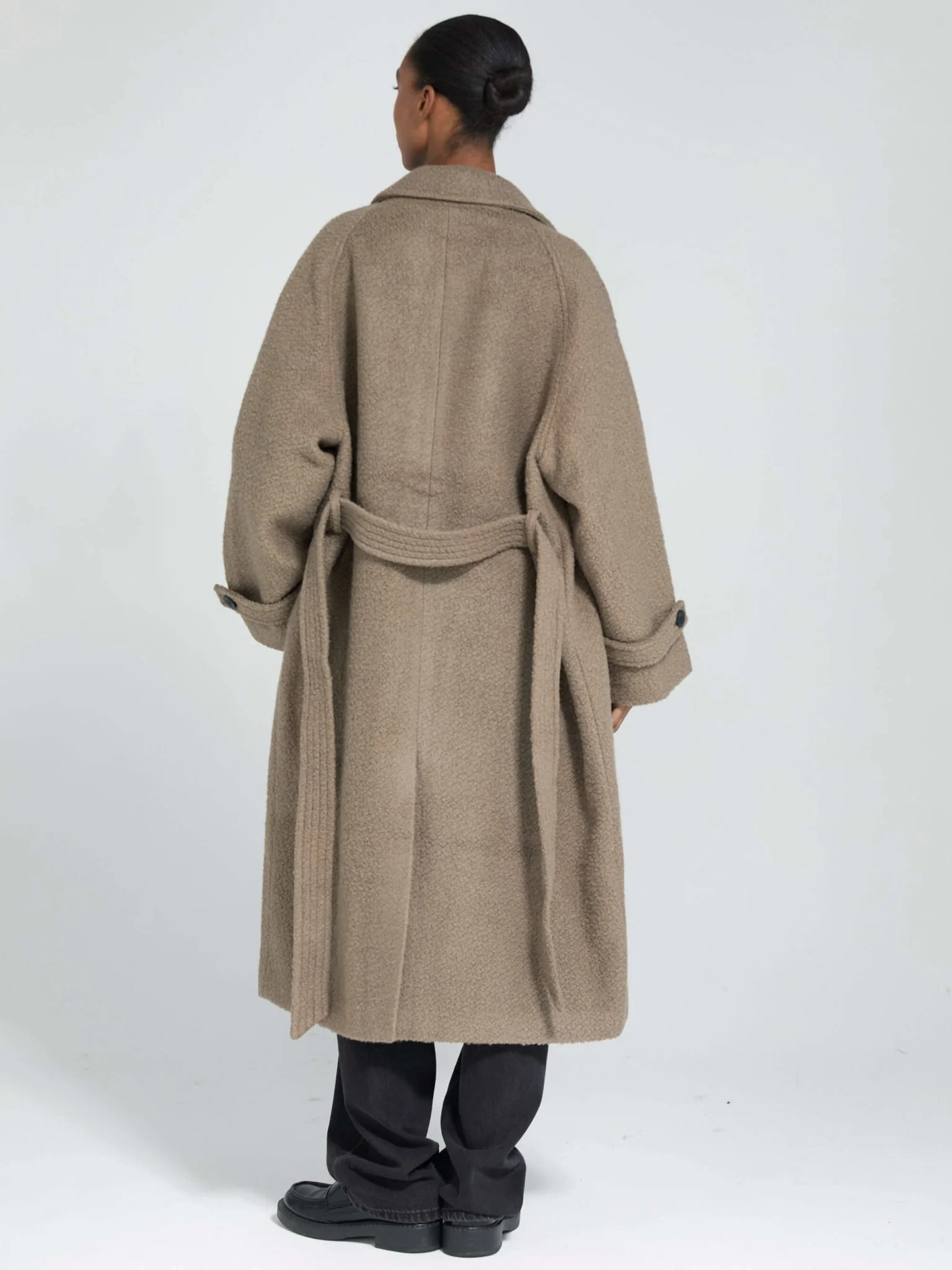 GIA BOUCLE COAT - GREY/BROWN - Image 4