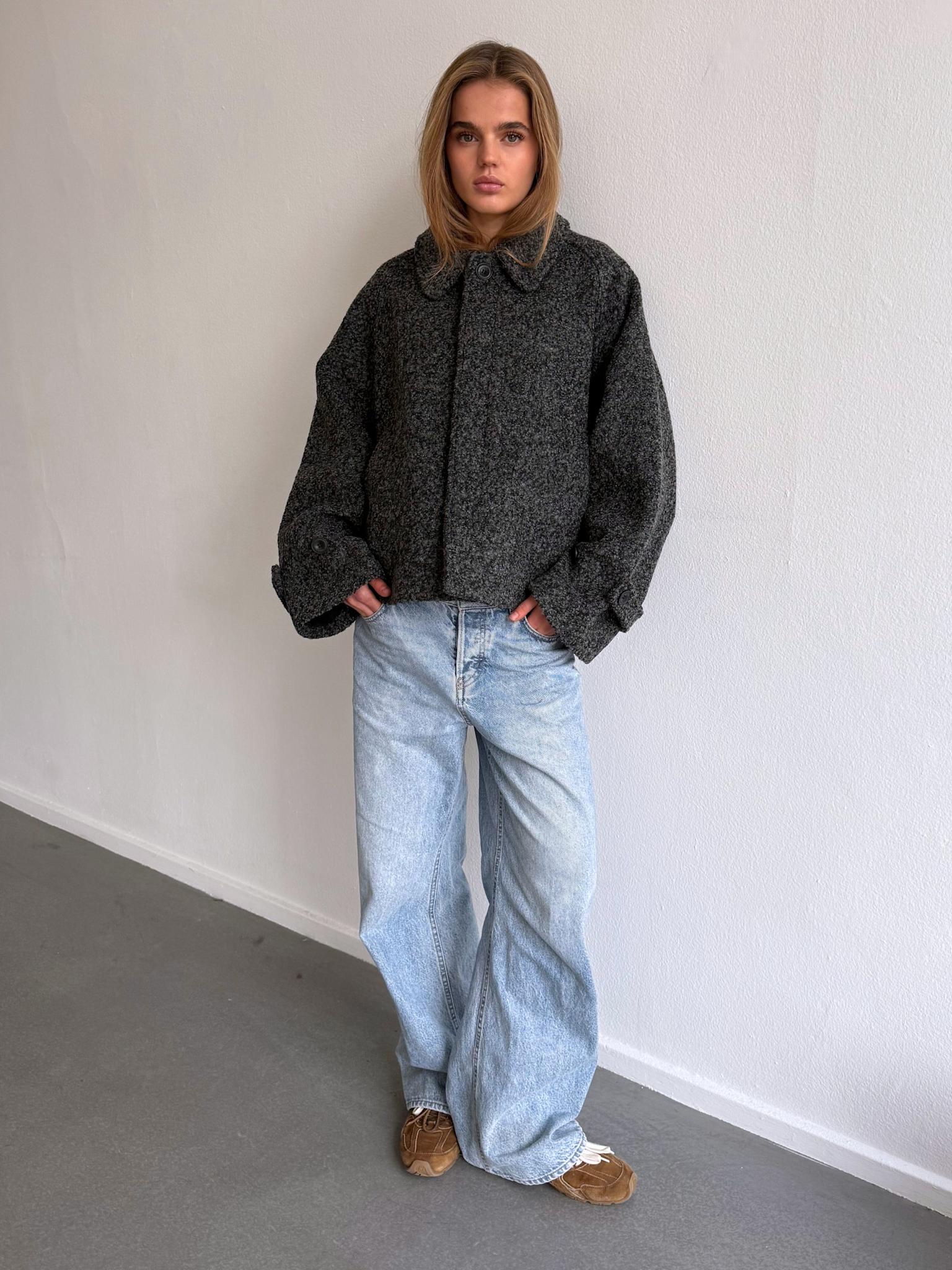 GIA BOUCLE JACKET - BLACK GREY - Image 3