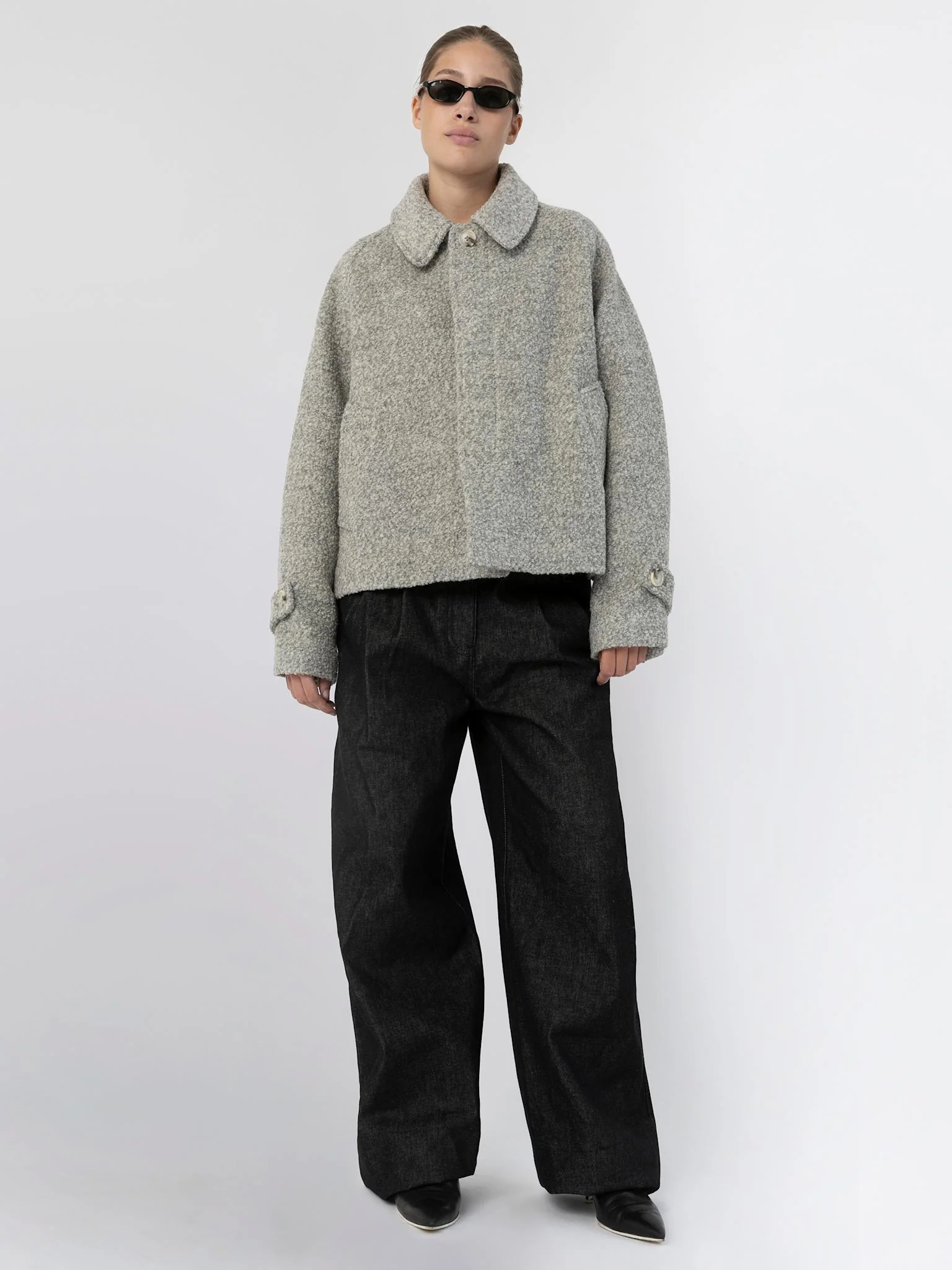 GIA BOUCLE JACKET - GREY - Image 4