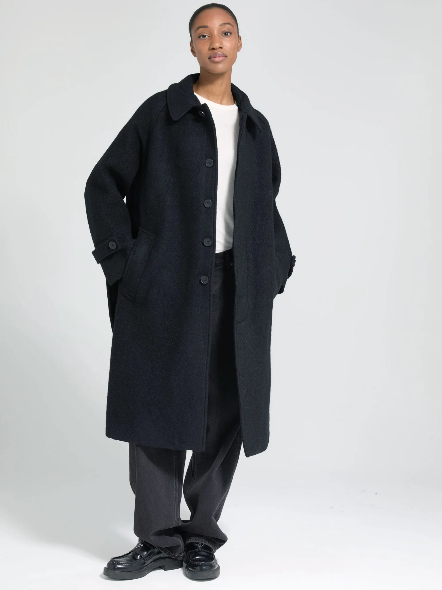 GIA COAT - WOOL - BLACK - Image 4
