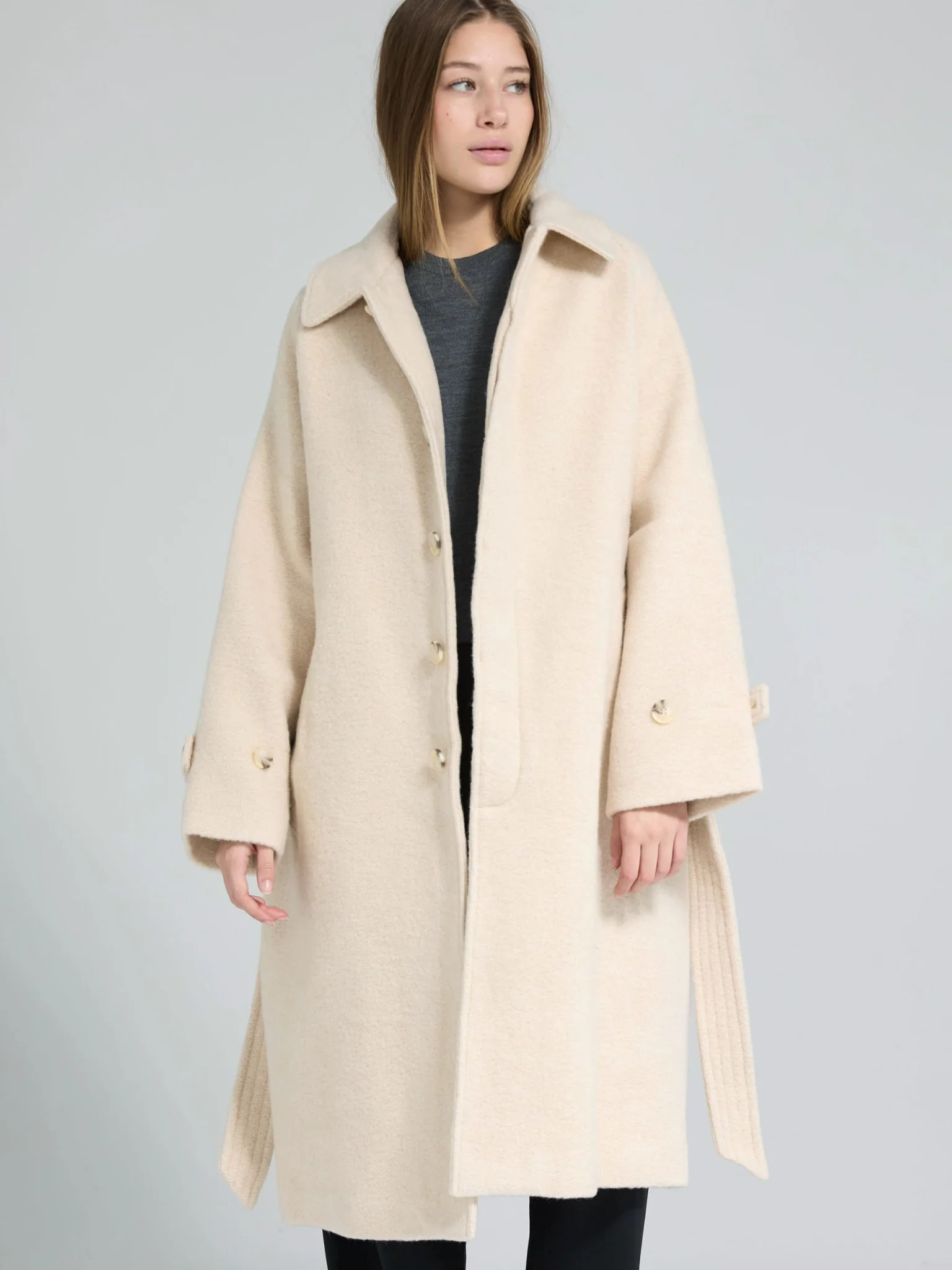 GIA COAT - WOOL - CREME - Image 3