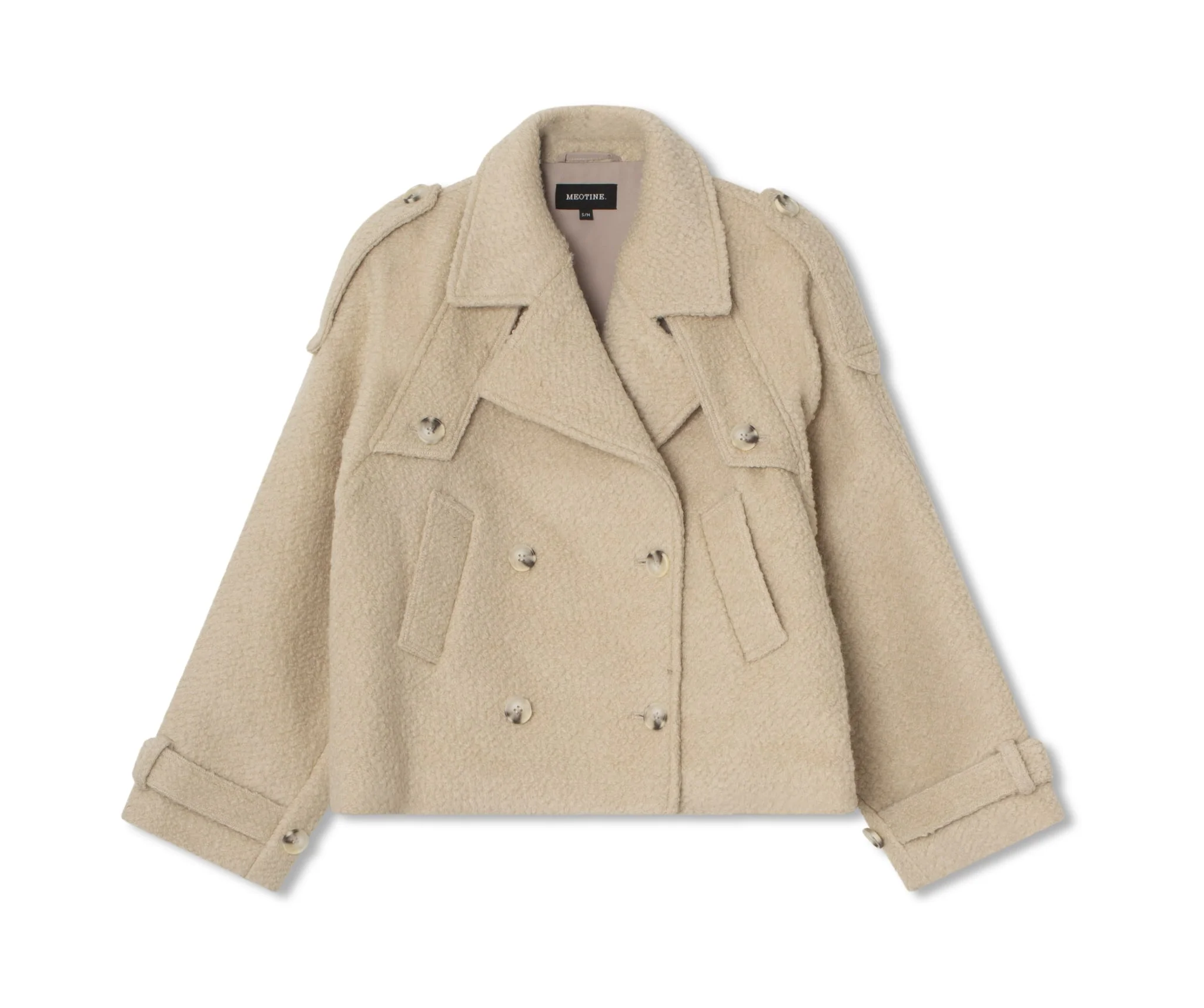 HANNI BOUCLE JACKET - CREME - Image 7