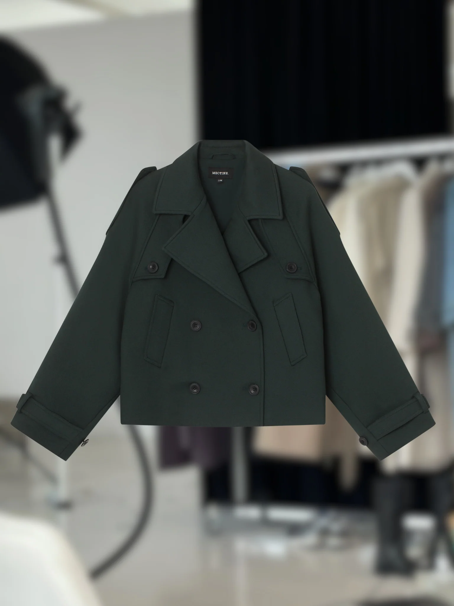 HANNI TWIL JACKET - GREEN - Image 3